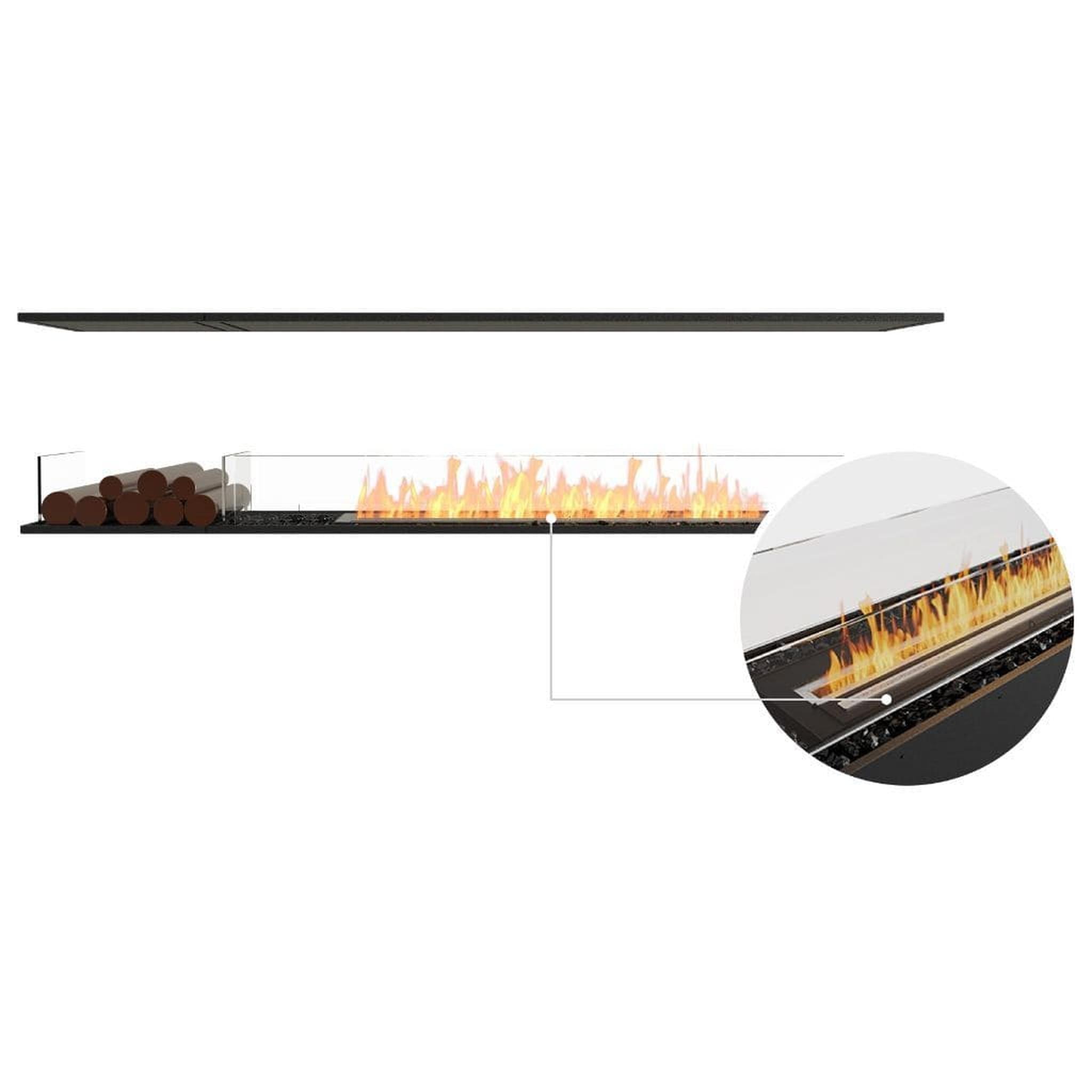 EcoSmart Fire 89" Flex 86IL Island Ethanol Fireplace Insert with Decorative Box and Adjustable Flame by Mad Design Group