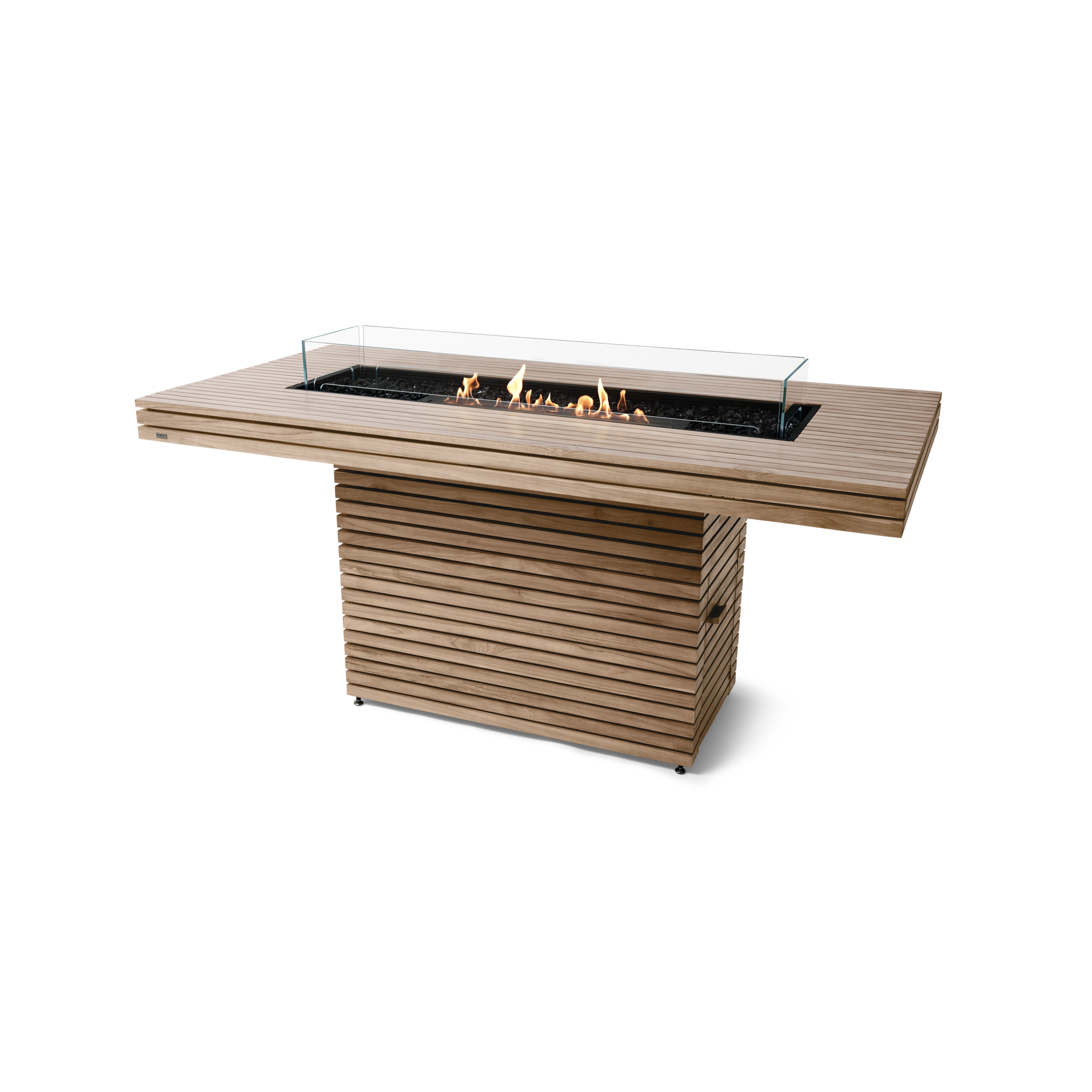 EcoSmart Fire 89" Gin 90 Bar Height Fire Pit Table with Ethanol Burner – Handcrafted Concrete Design by Mad Design Group