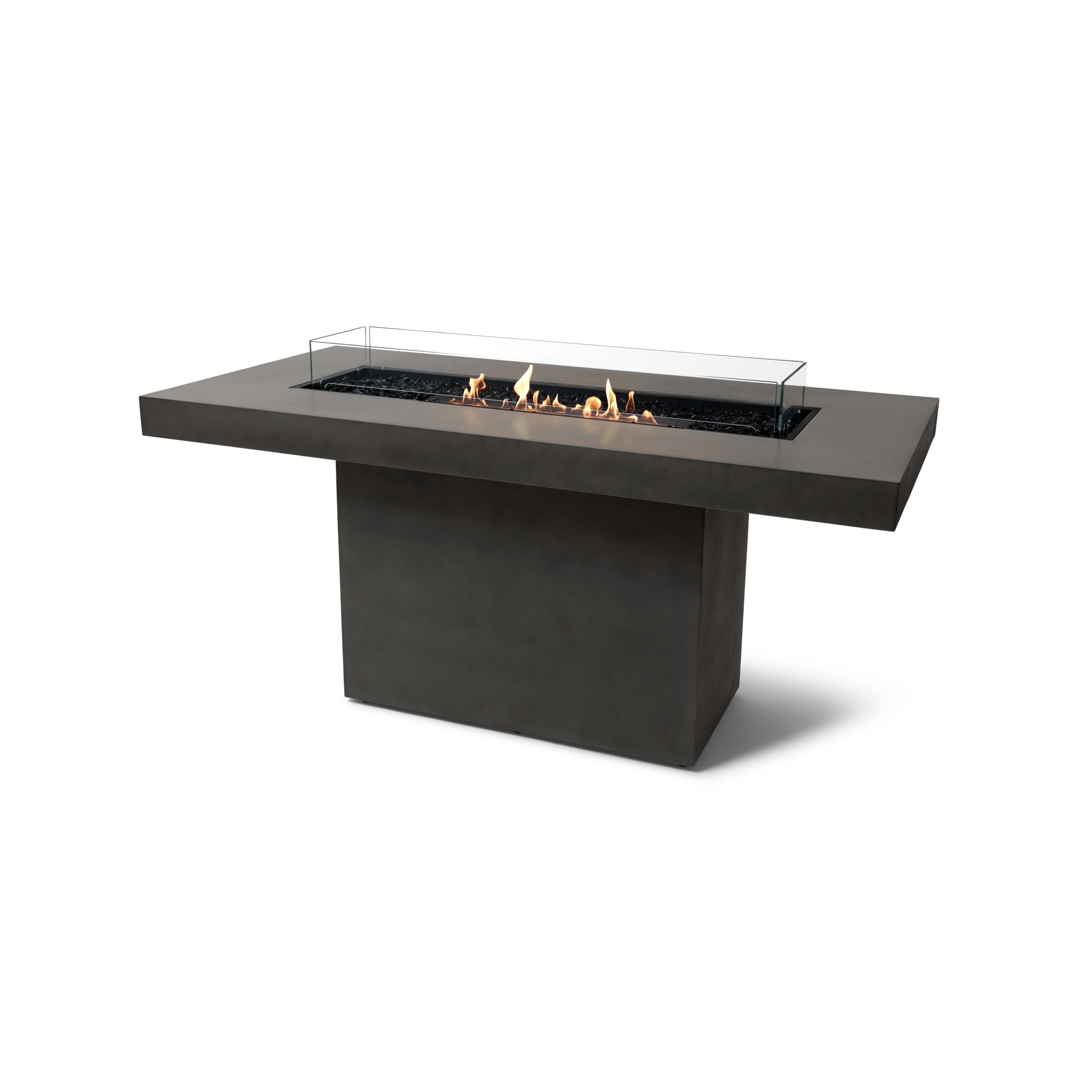 EcoSmart Fire 89" Gin 90 Bar Height Fire Pit Table with Ethanol Burner – Handcrafted Concrete Design by Mad Design Group