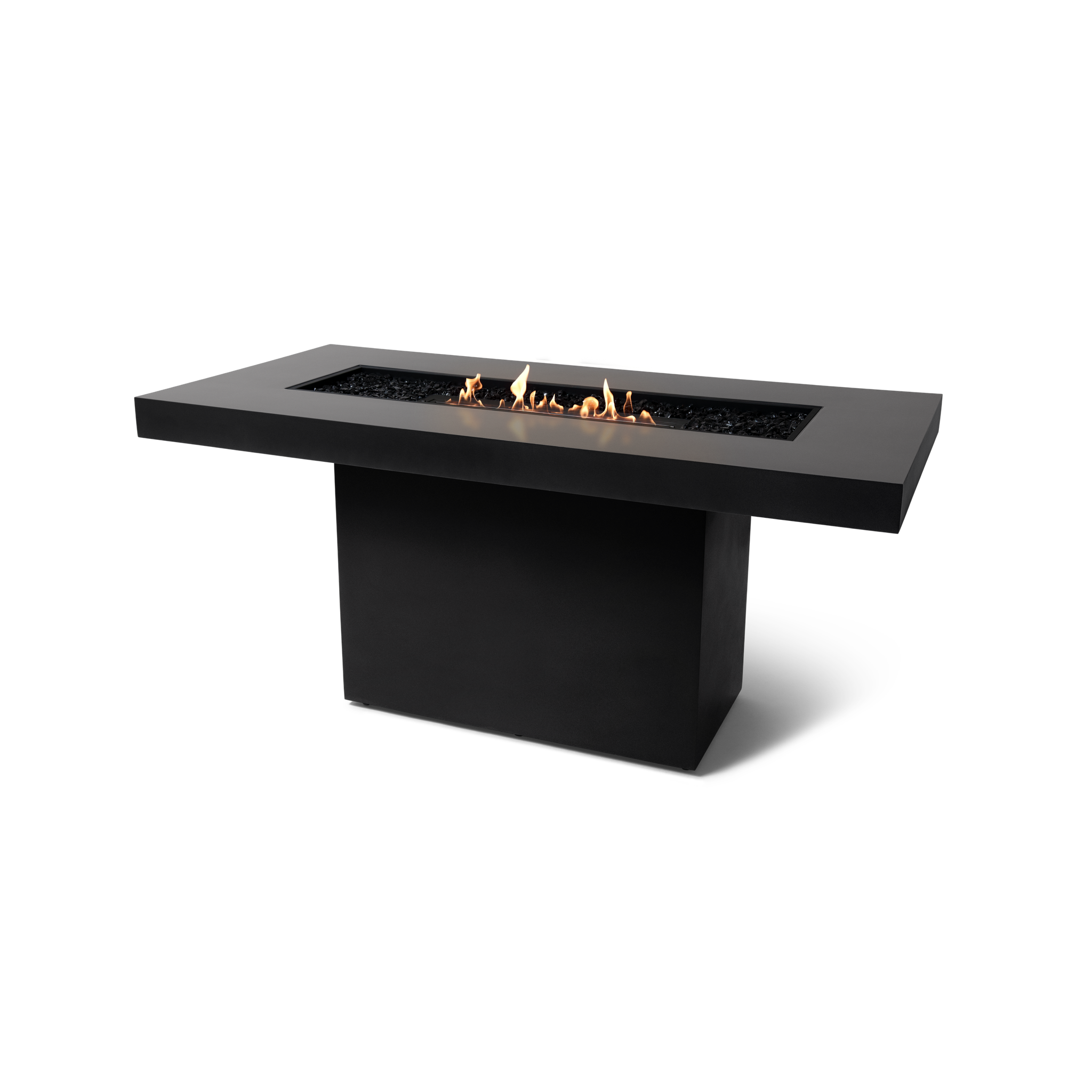 EcoSmart Fire 89" Gin 90 Bar Height Fire Pit Table with Ethanol Burner – Handcrafted Concrete Design by Mad Design Group