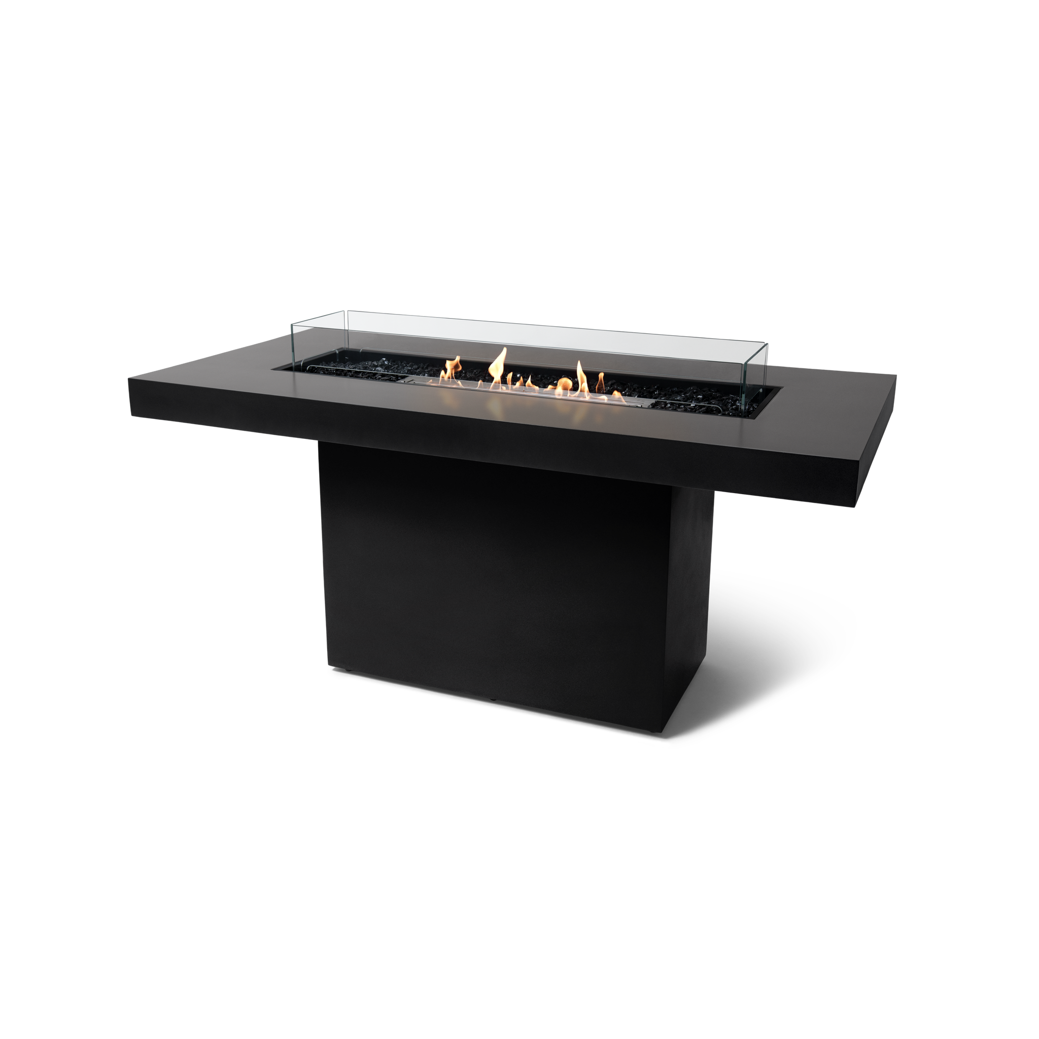EcoSmart Fire 89" Gin 90 Bar Height Fire Pit Table with Ethanol Burner – Handcrafted Concrete Design by Mad Design Group