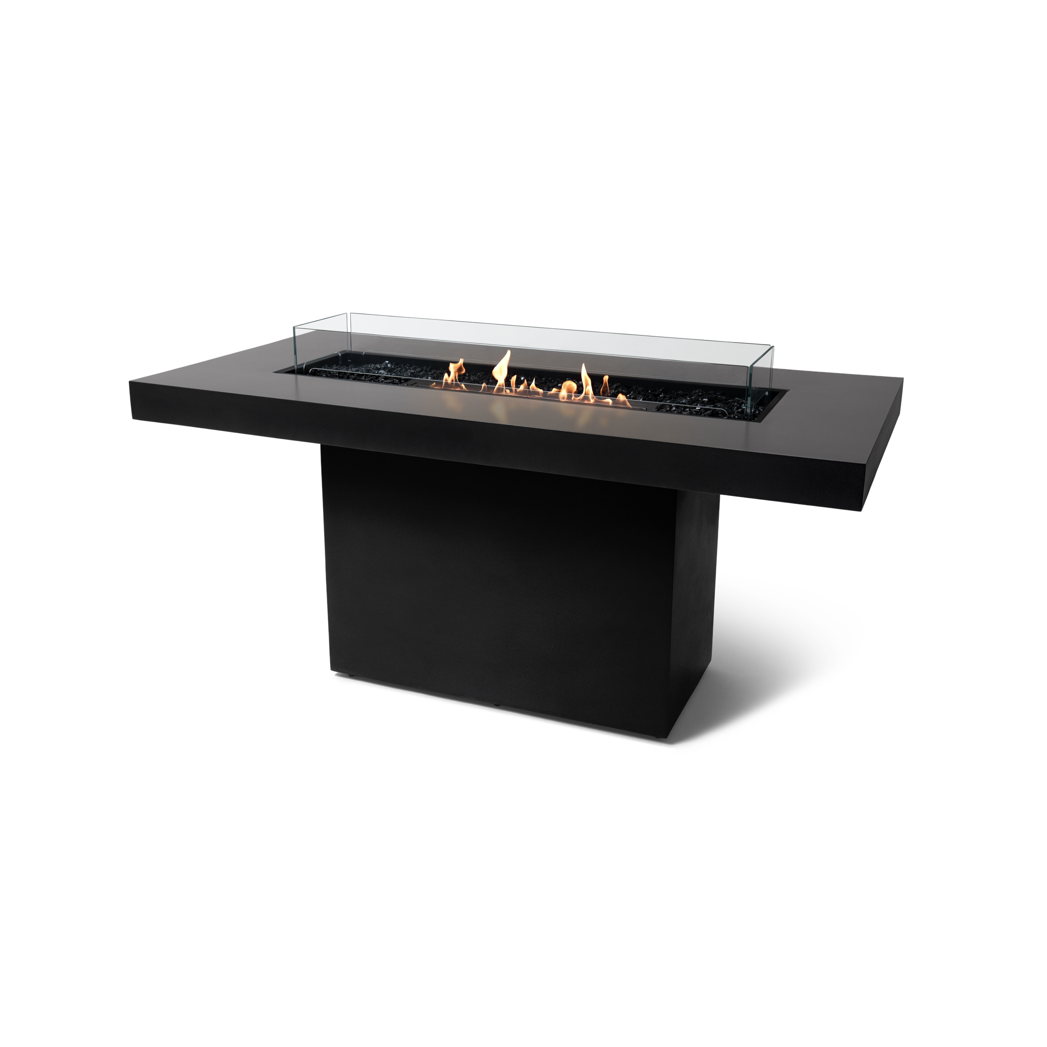 EcoSmart Fire 89" Gin 90 Bar Height Fire Pit Table with Ethanol Burner – Handcrafted Concrete Design by Mad Design Group