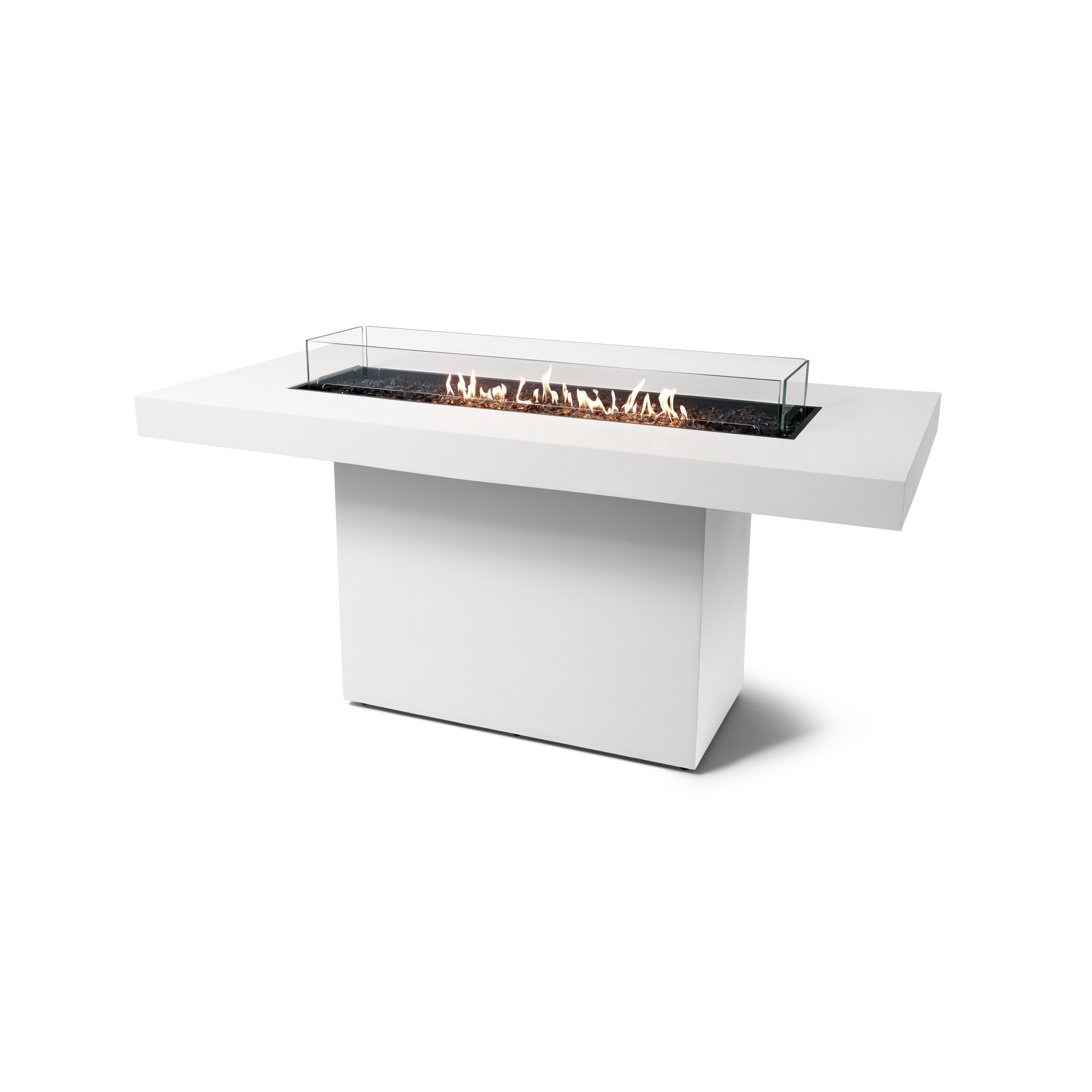 EcoSmart Fire 89" Gin 90 Bar Height Fire Pit Table with Gas LP/NG Burner – Outdoor Concrete Design by Mad Design Group