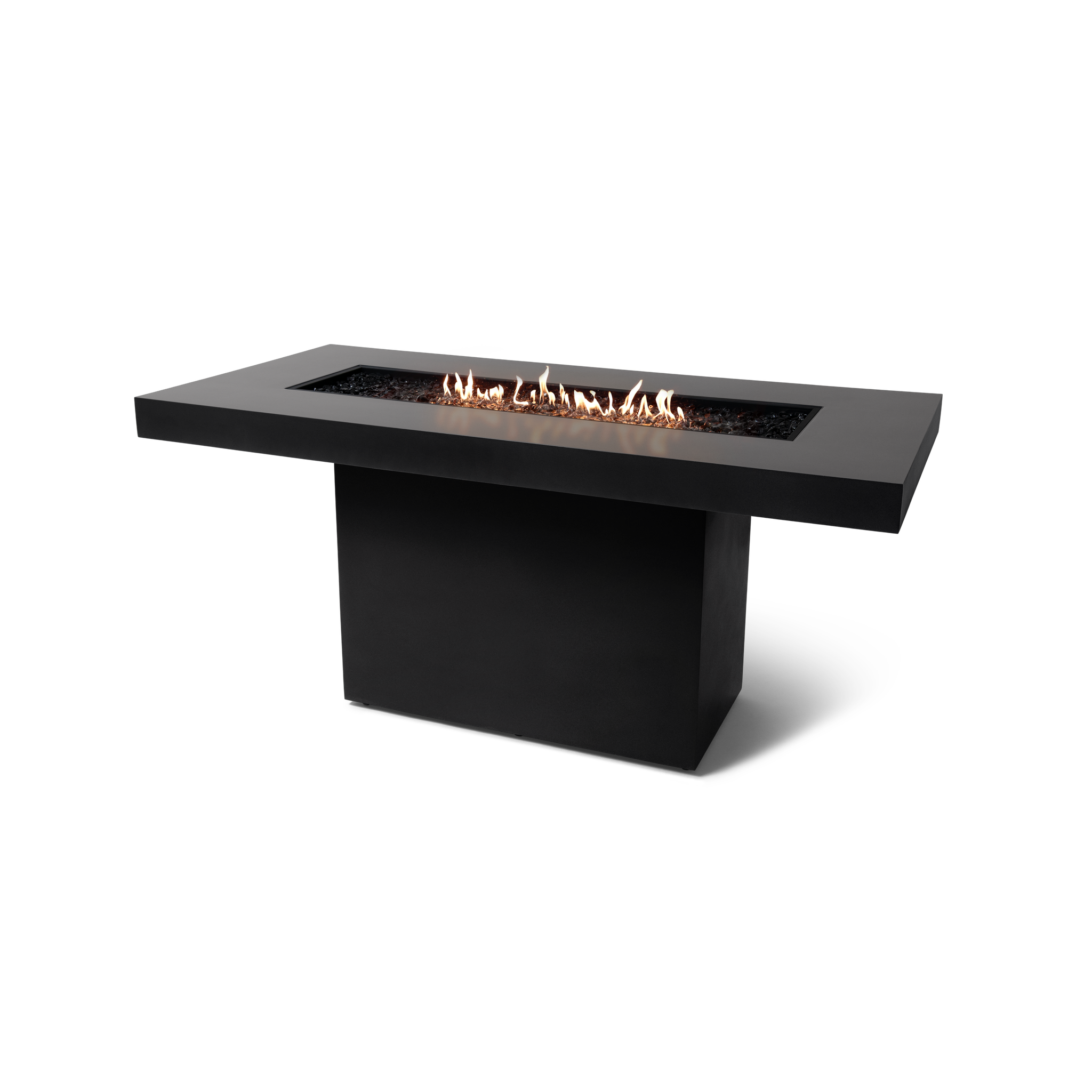 EcoSmart Fire 89" Gin 90 Bar Height Fire Pit Table with Gas LP/NG Burner – Outdoor Concrete Design by Mad Design Group