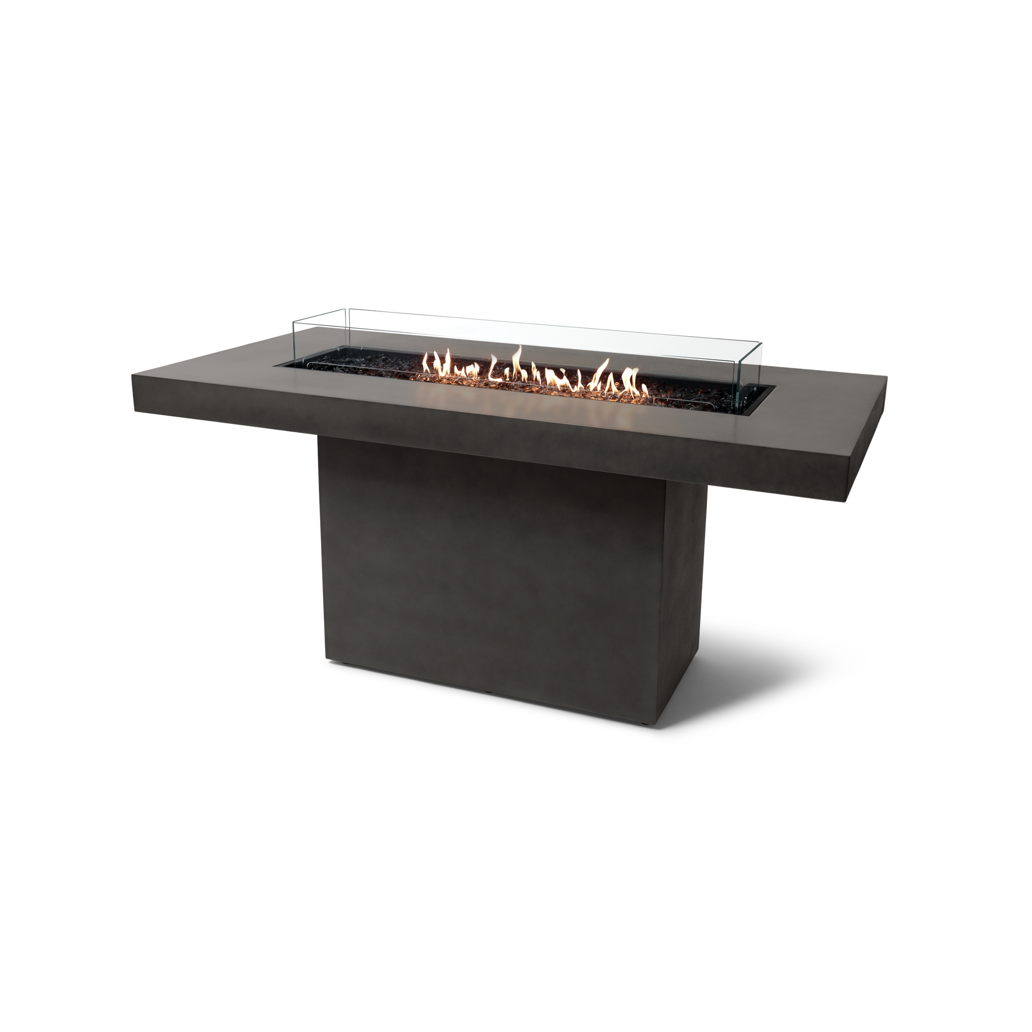 EcoSmart Fire 89" Gin 90 Bar Height Fire Pit Table with Gas LP/NG Burner – Outdoor Concrete Design by Mad Design Group