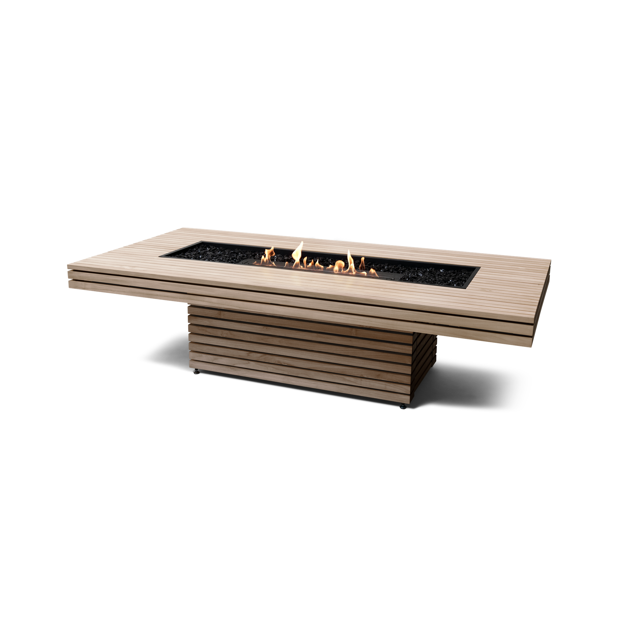 EcoSmart Fire 89" Gin 90 Chat Height Fire Pit Table with Ethanol Burner – Handcrafted Concrete Design by Mad Design Group