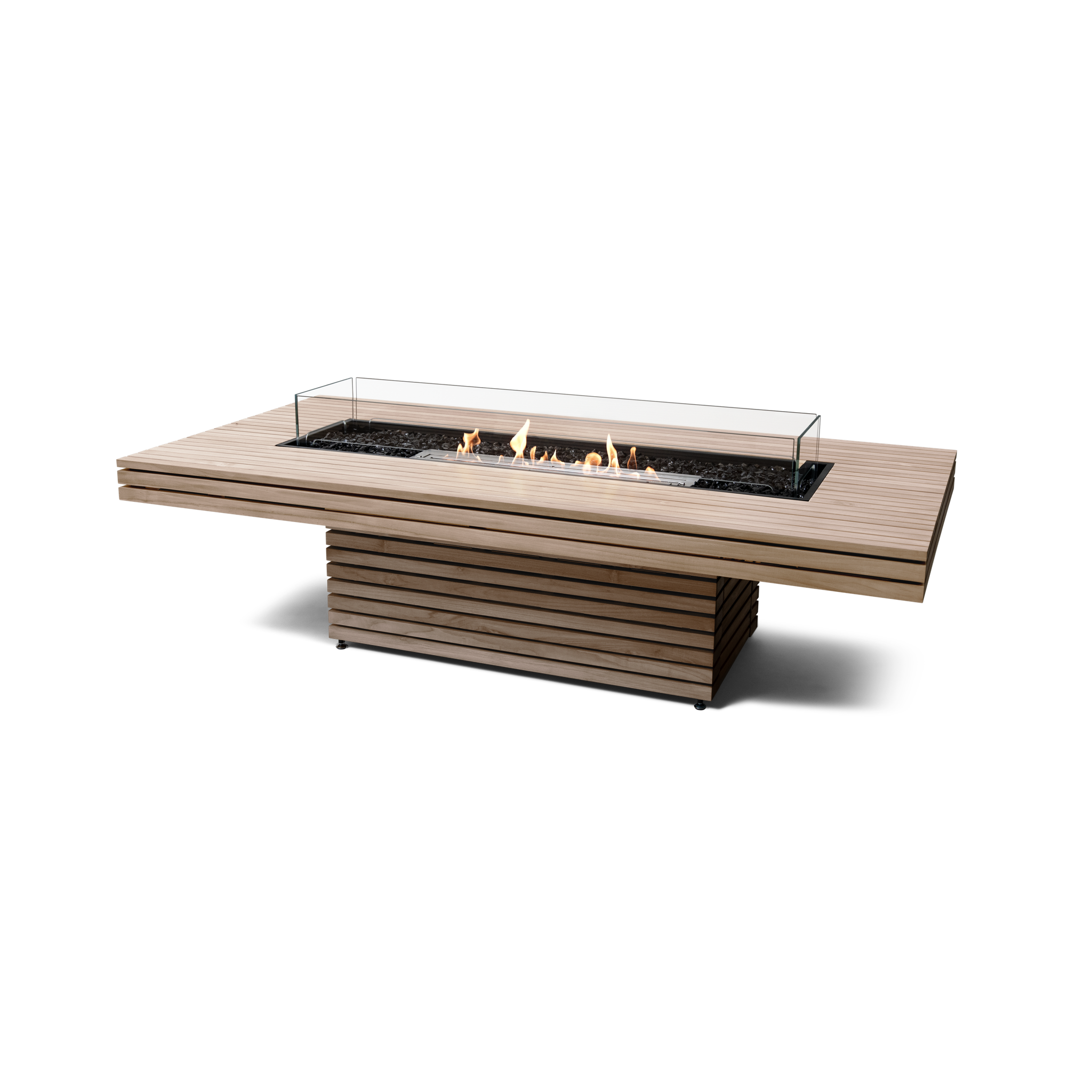 EcoSmart Fire 89" Gin 90 Chat Height Fire Pit Table with Ethanol Burner – Handcrafted Concrete Design by Mad Design Group
