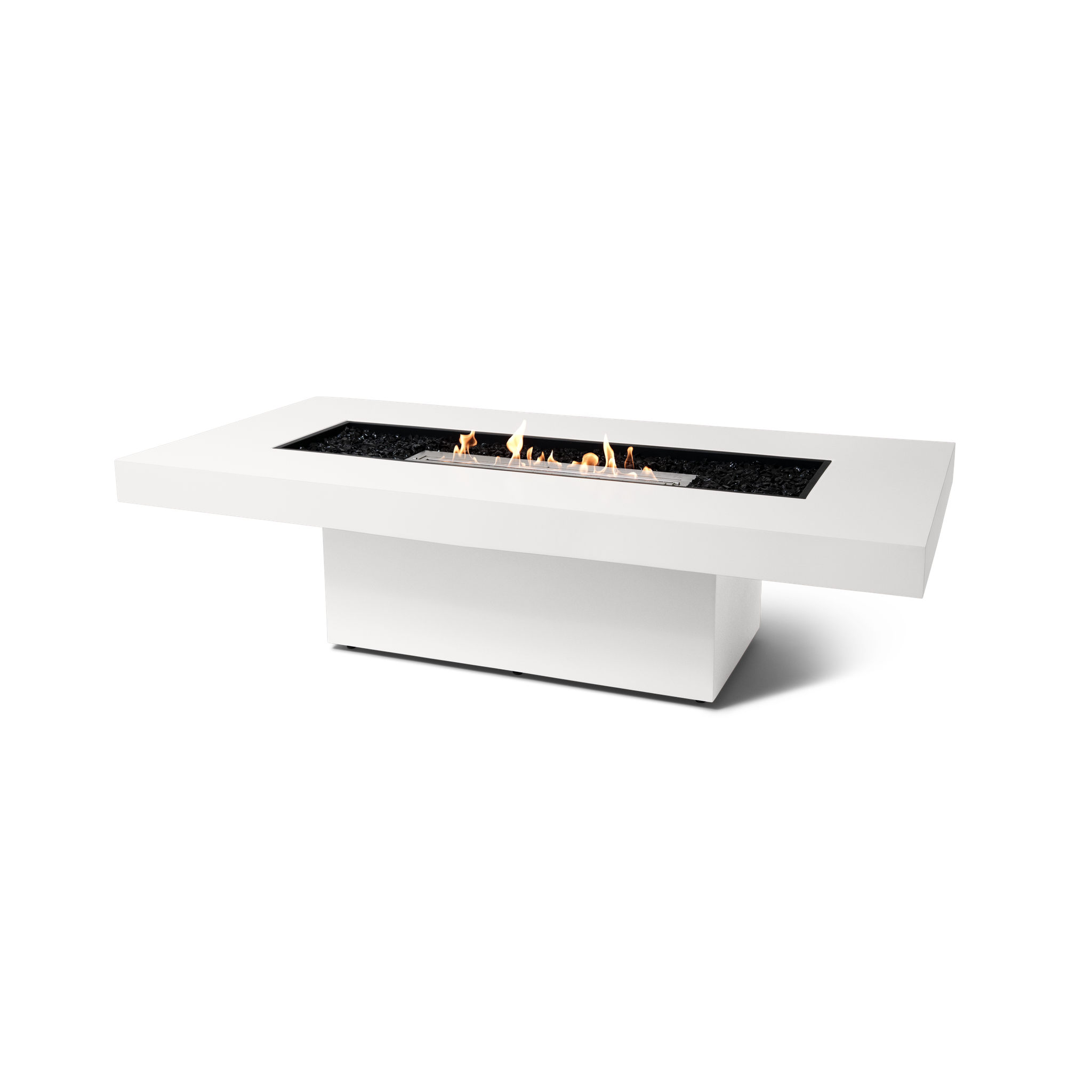 EcoSmart Fire 89" Gin 90 Chat Height Fire Pit Table with Ethanol Burner – Handcrafted Concrete Design by Mad Design Group