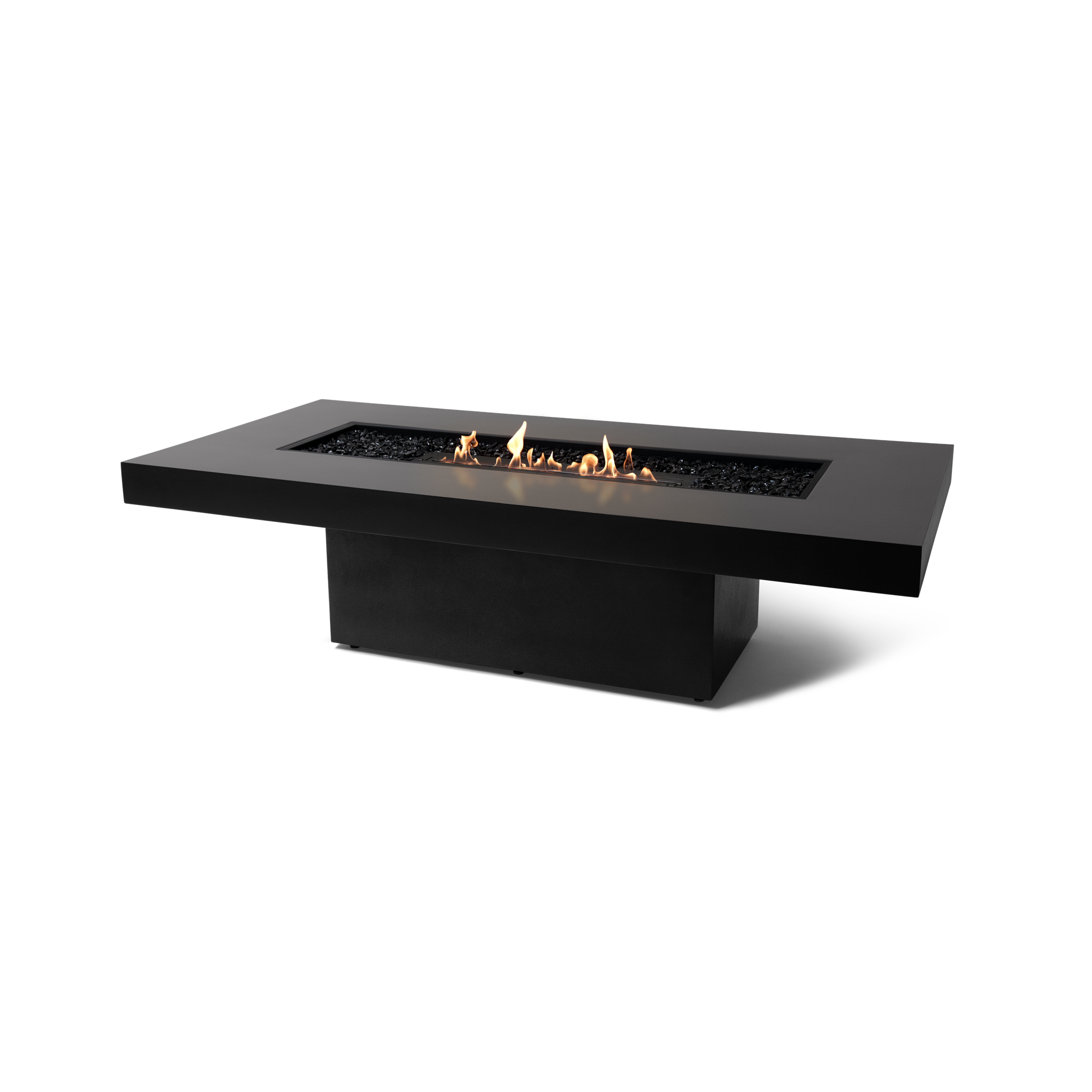 EcoSmart Fire 89" Gin 90 Chat Height Fire Pit Table with Ethanol Burner – Handcrafted Concrete Design by Mad Design Group