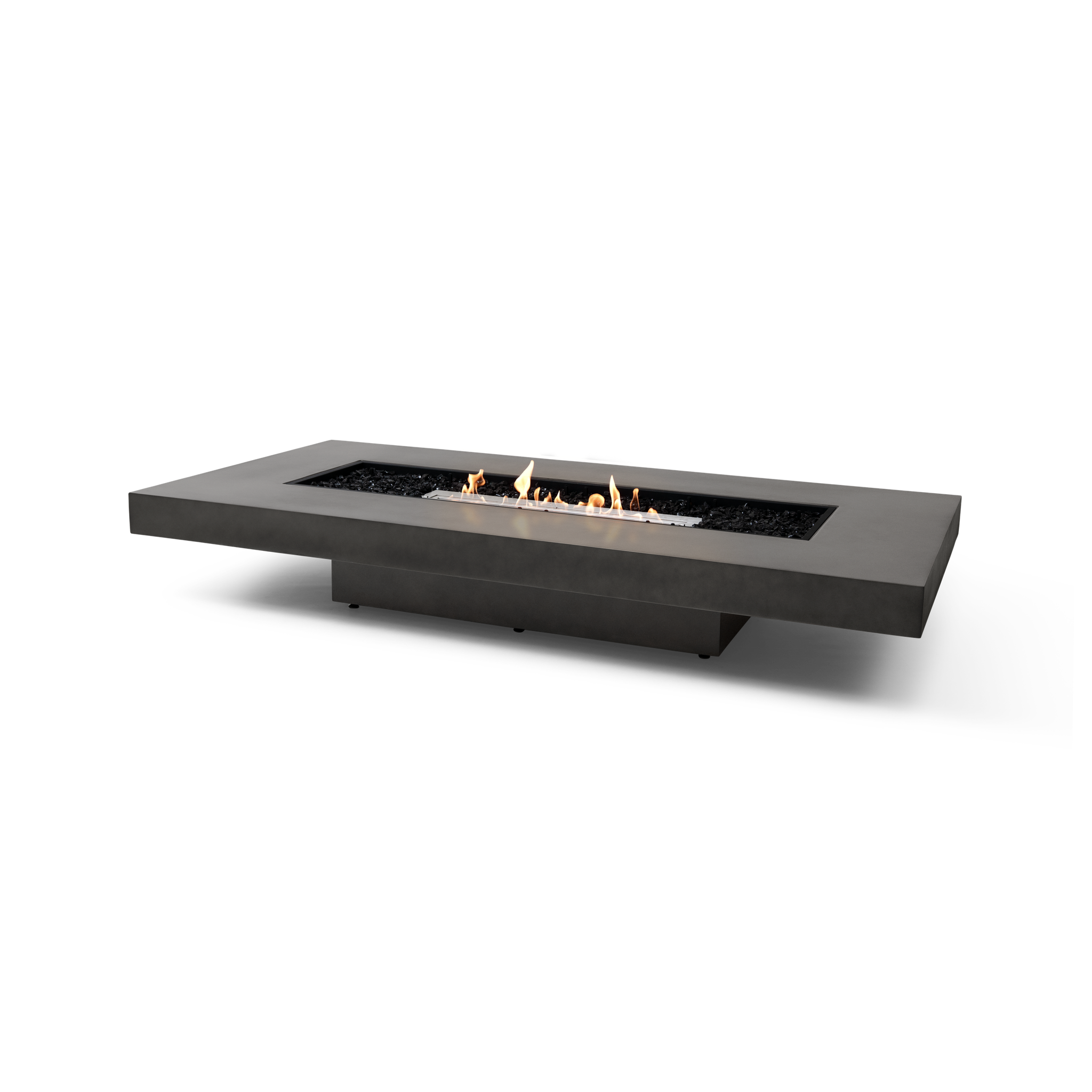 EcoSmart Fire 89" Gin 90 Low Height Fire Pit Table with Ethanol Burner – Handcrafted Concrete Design by Mad Design Group