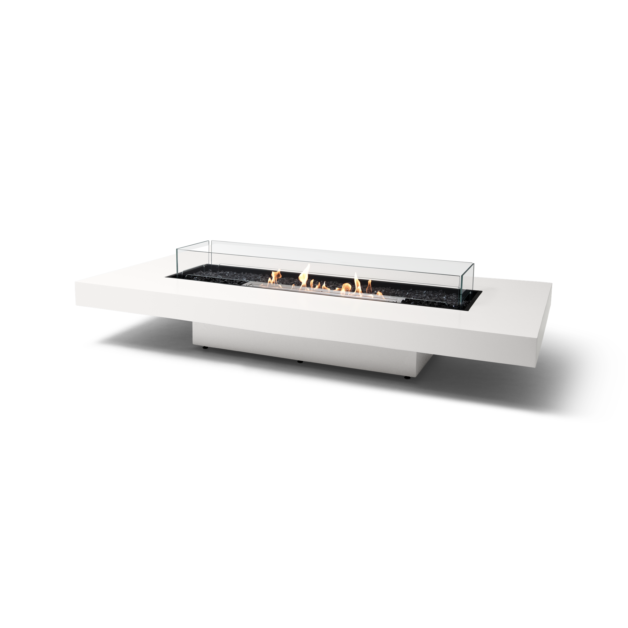 EcoSmart Fire 89" Gin 90 Low Height Fire Pit Table with Ethanol Burner – Handcrafted Concrete Design by Mad Design Group