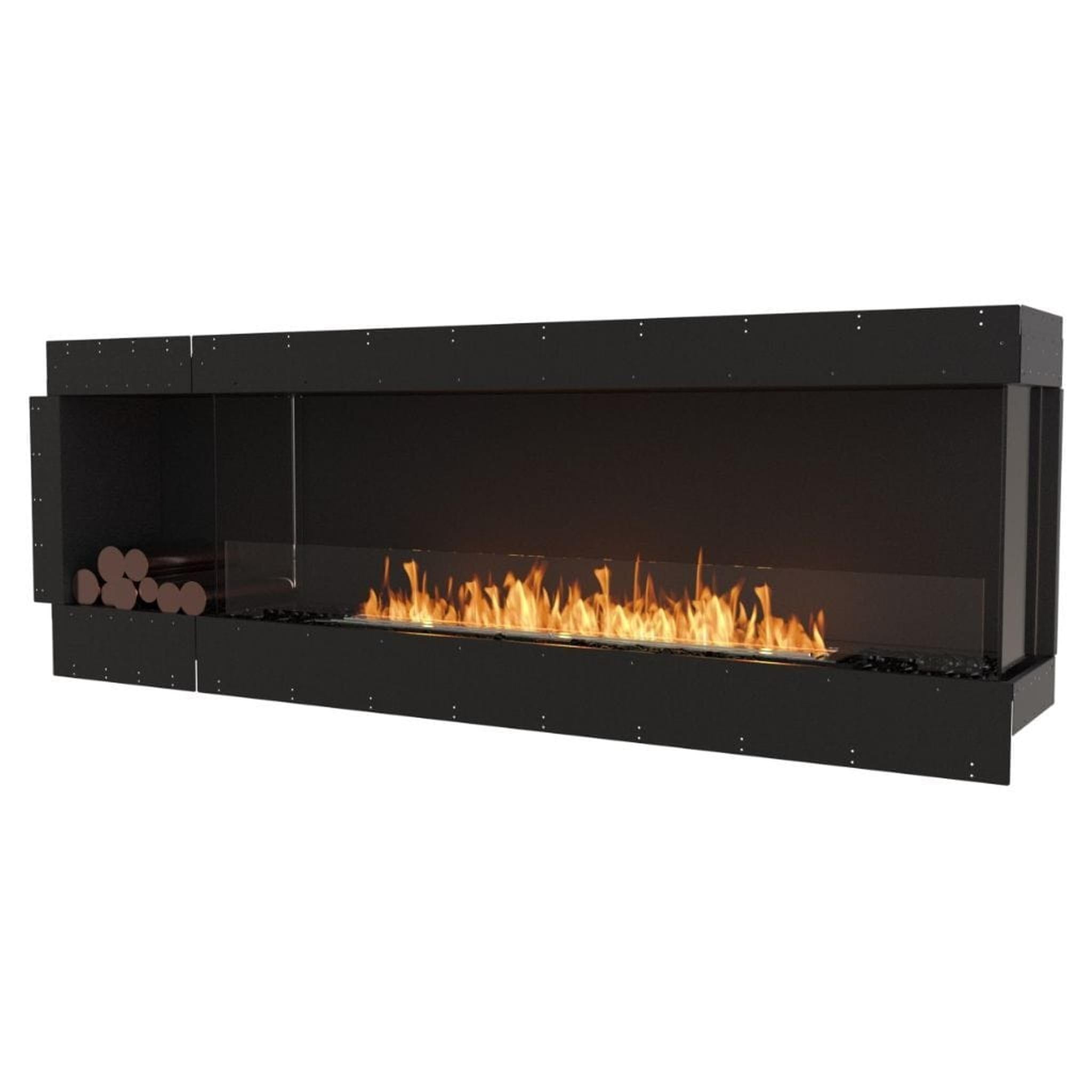 EcoSmart Fire Flex 86LC/86RC 91" Ethanol Fireplace Insert with Decorative Box and Adjustable Flame by Mad Design Group