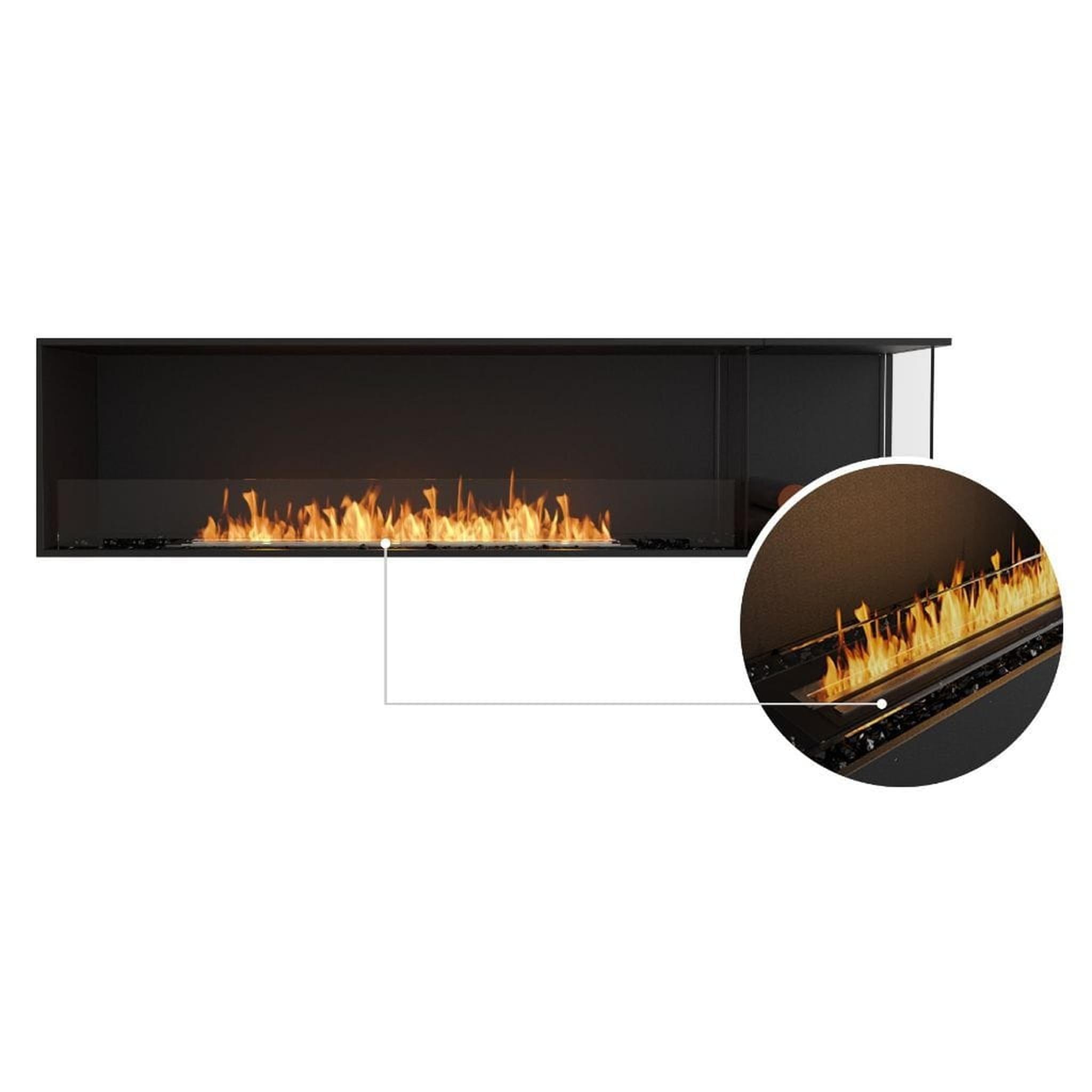 EcoSmart Fire Flex 86LC/86RC 91" Ethanol Fireplace Insert with Decorative Box and Adjustable Flame by Mad Design Group