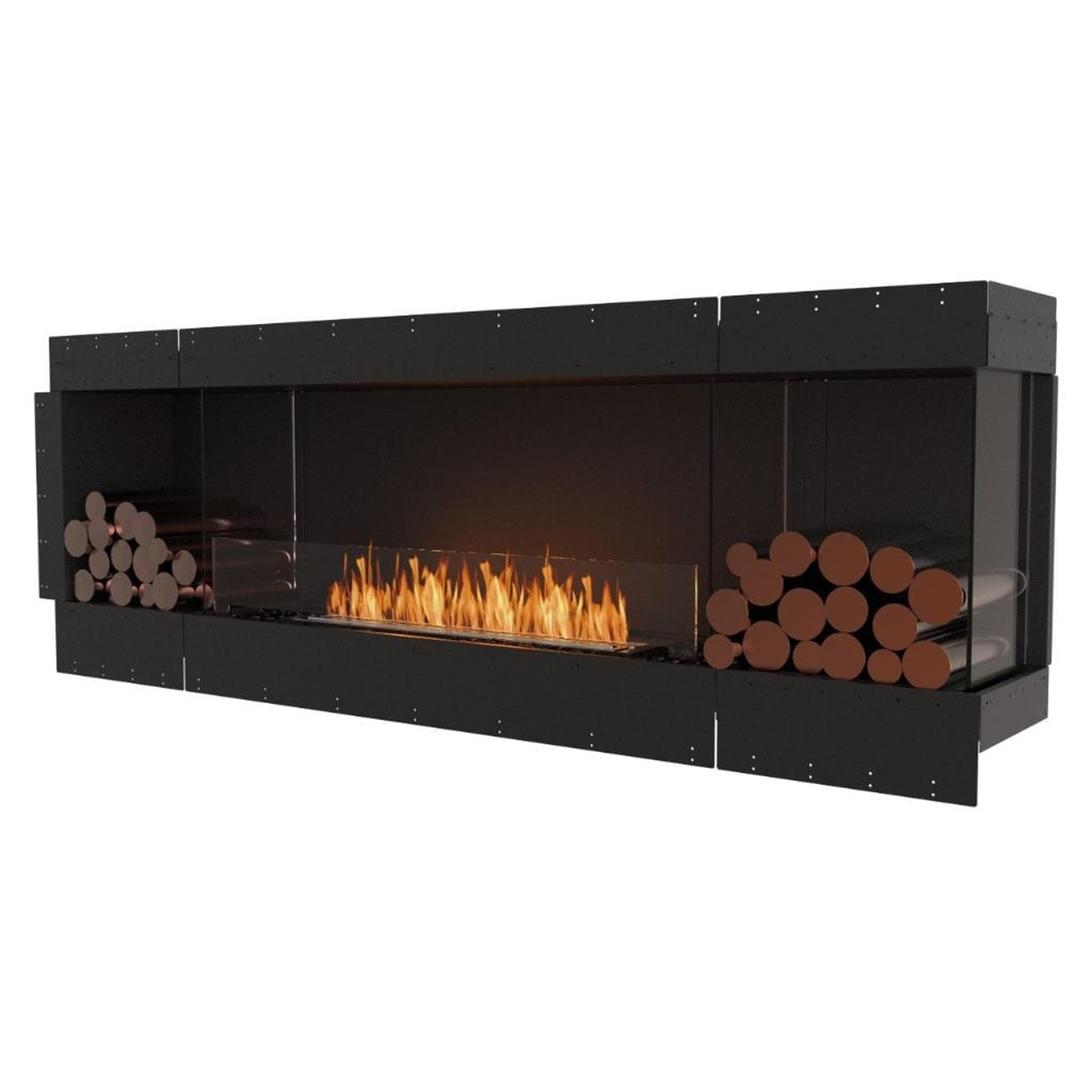 EcoSmart Fire Flex 86LC/86RC 91" Ethanol Fireplace Insert with Decorative Box and Adjustable Flame by Mad Design Group