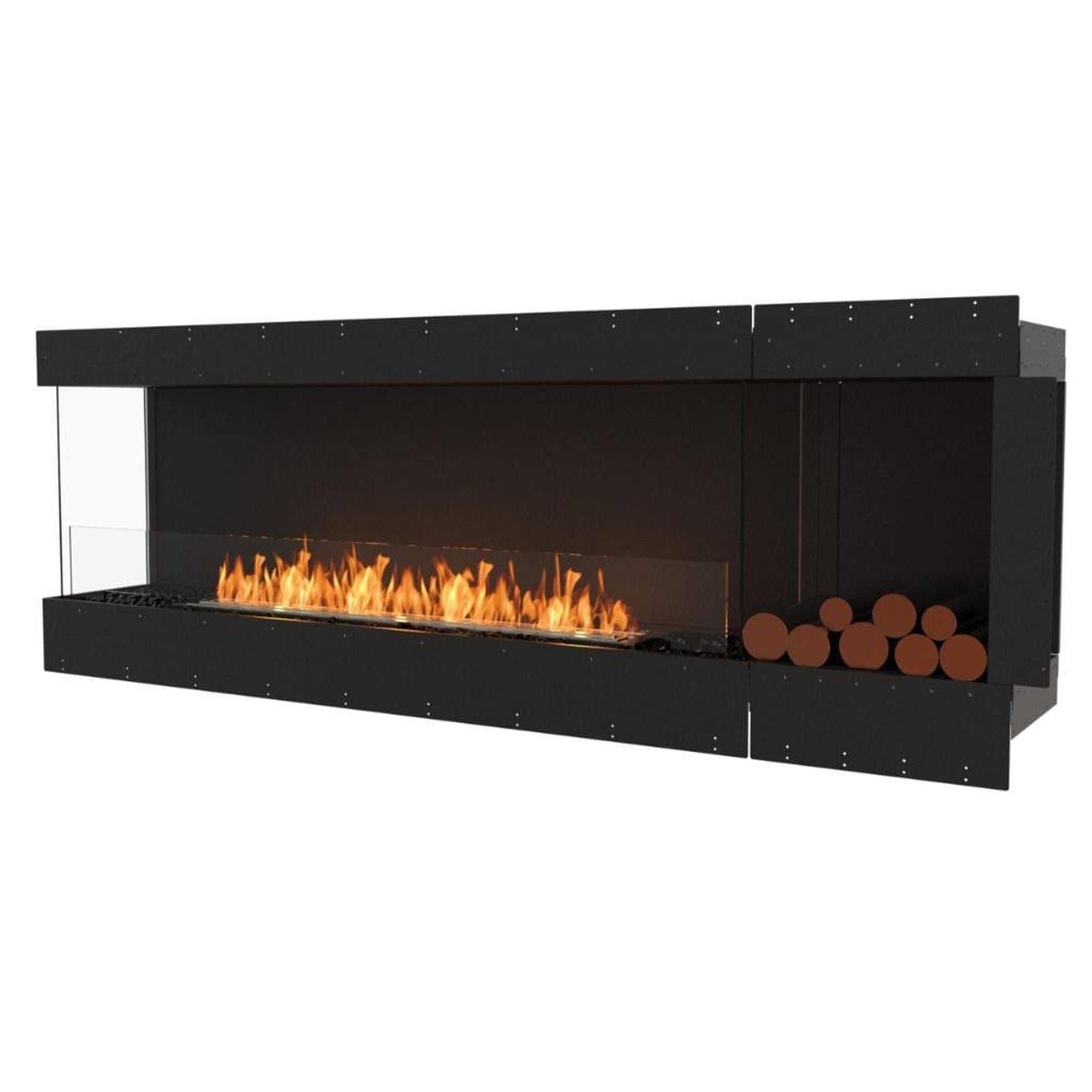 EcoSmart Fire Flex 86LC/86RC 91" Ethanol Fireplace Insert with Decorative Box and Adjustable Flame by Mad Design Group