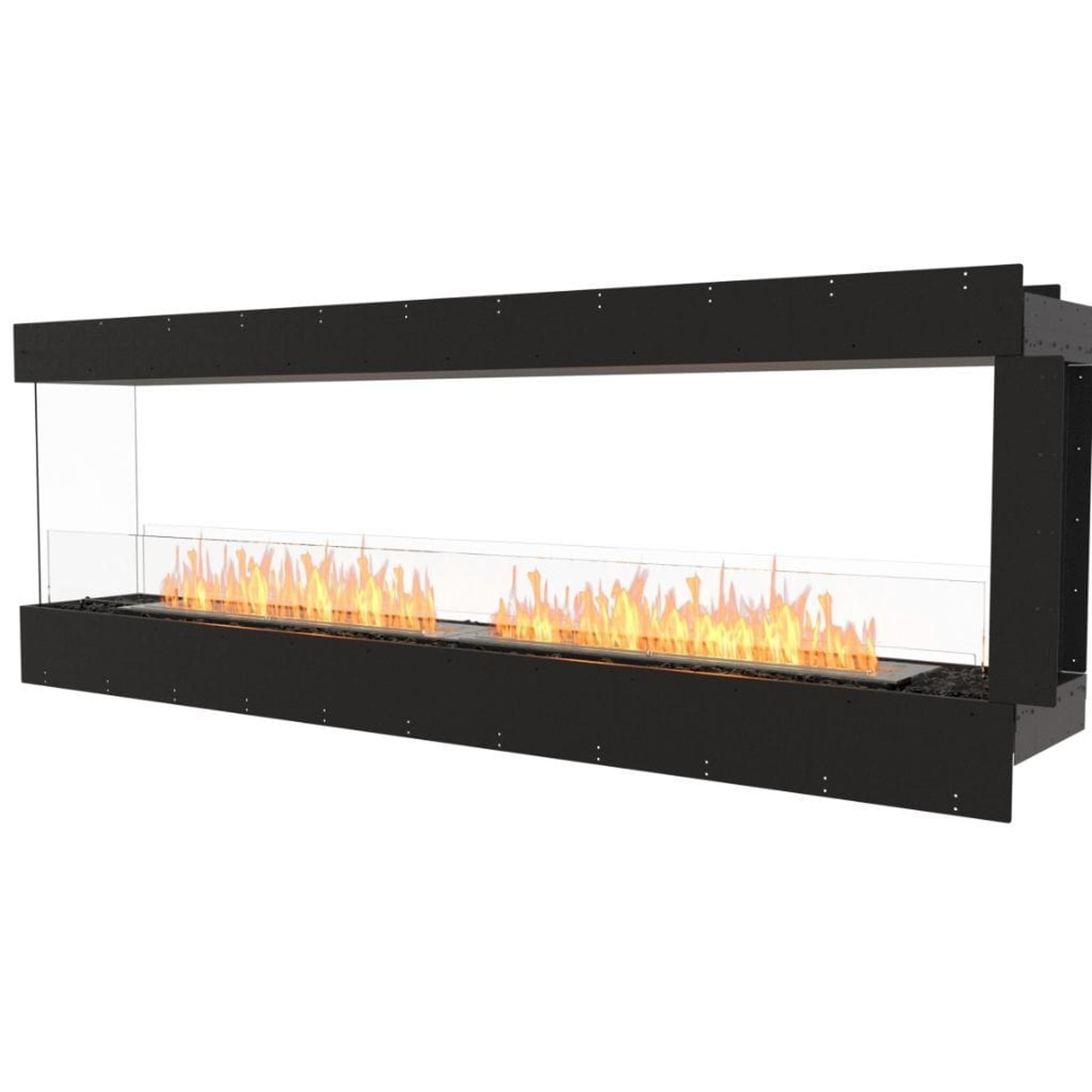EcoSmart Fire 91" Flex 86PN Peninsula Ethanol Fireplace Insert with Dual Glass Windscreens by Mad Design Group