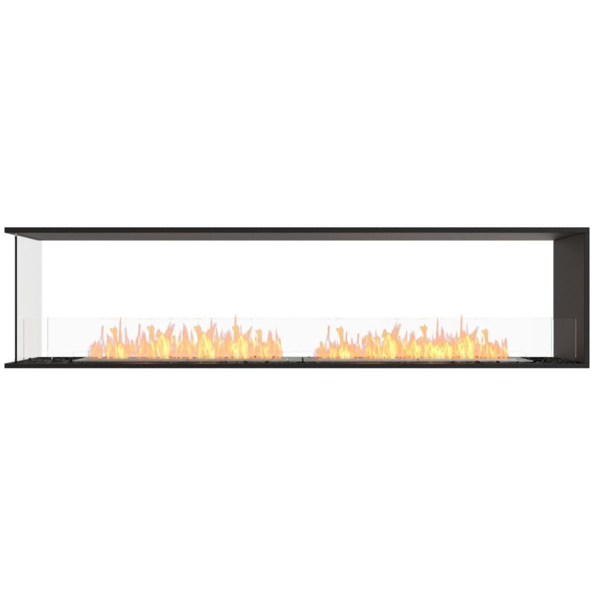 EcoSmart Fire 91" Flex 86PN Peninsula Ethanol Fireplace Insert with Dual Glass Windscreens by Mad Design Group