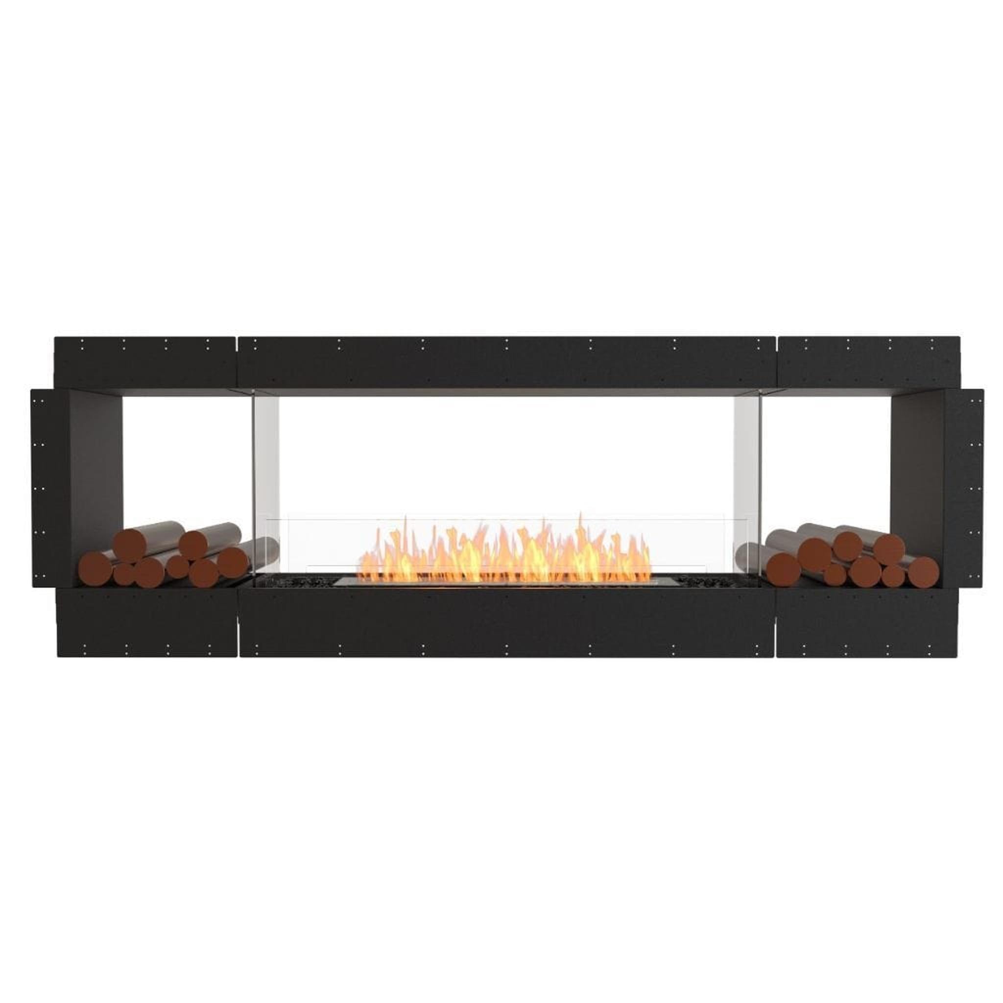 EcoSmart Fire 94" Flex 86DB Double Sided Ethanol Fireplace Insert with Decorative Box and Zero Clearance Design by Mad Design Group