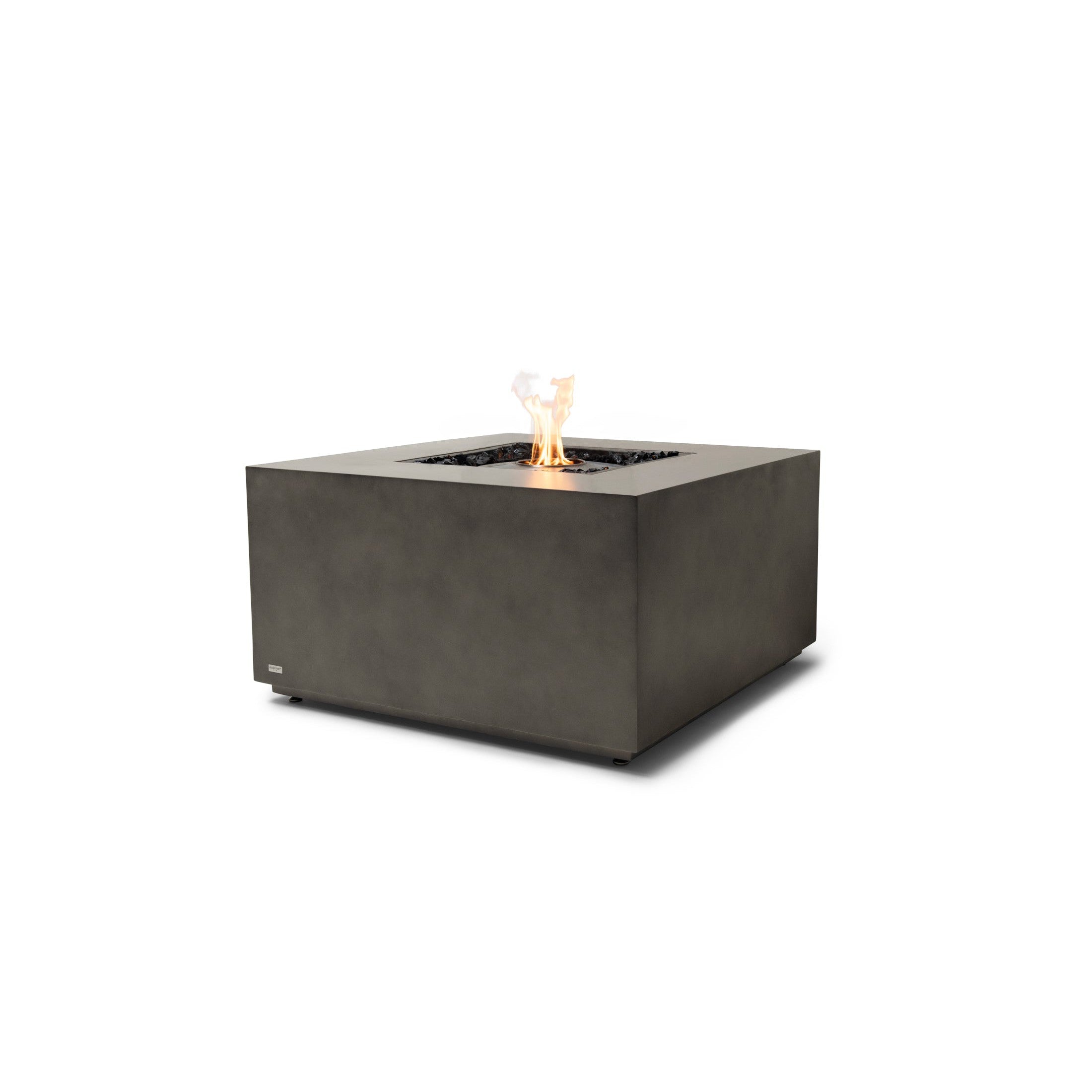 EcoSmart Fire Chaser 38" Natural Outdoor Fire Pit Table with Stainless Steel Burner and Dual Screen Options by Mad Design Group