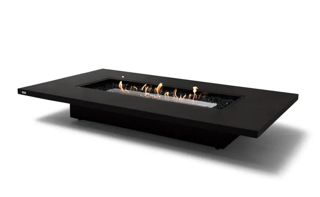 EcoSmart Fire Daiquiri 71" Graphite Freestanding Outdoor Fire Table with Stainless Steel Burner – Dual Purpose Floating Design by MAD Design Group