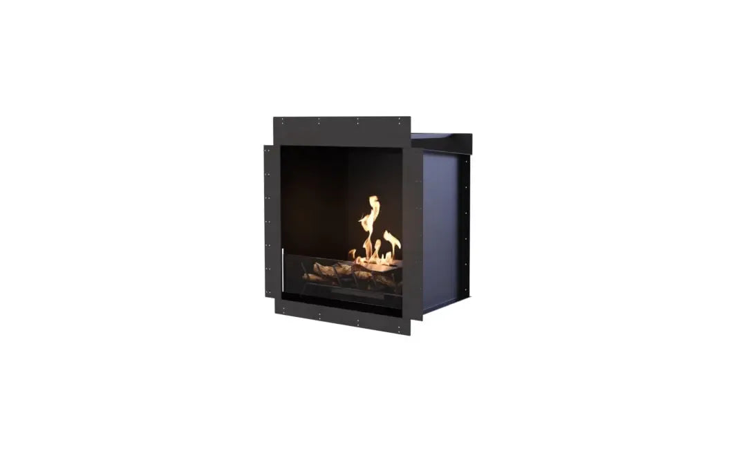 EcoSmart Fire Heritage 42SS 50" Black Ventless Ethanol Fireplace Insert with Stainless Steel Burner by Mad Design