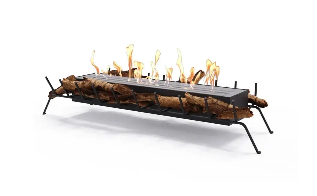 EcoSmart Fire Heritage Grate 49" Ethanol Fireplace Insert with Stainless Steel Burner by Mad Design – Indoor & Outdoor