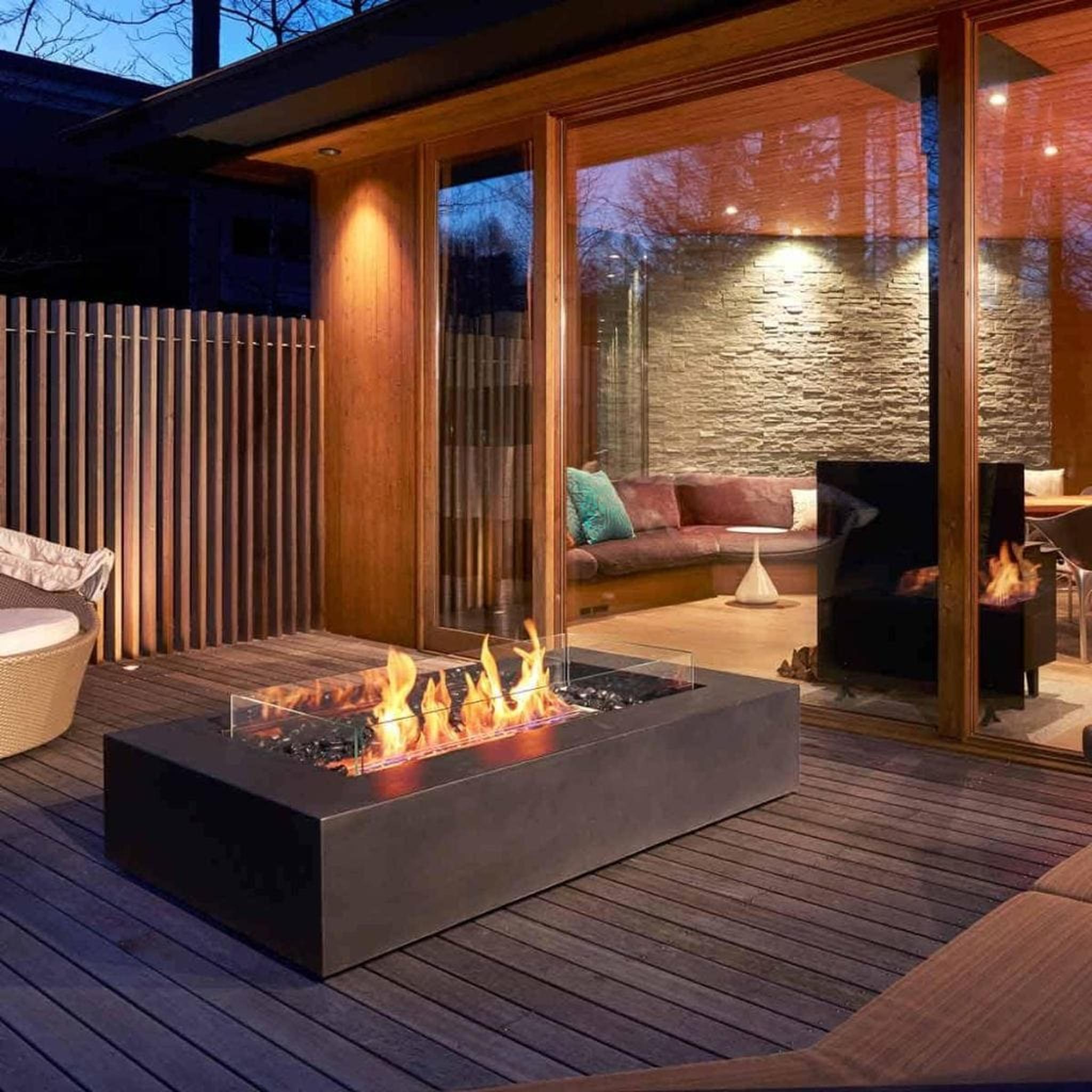 EcoSmart Fire L1080 Fire Screen with Toughened Glass Panels by Mad Design Group