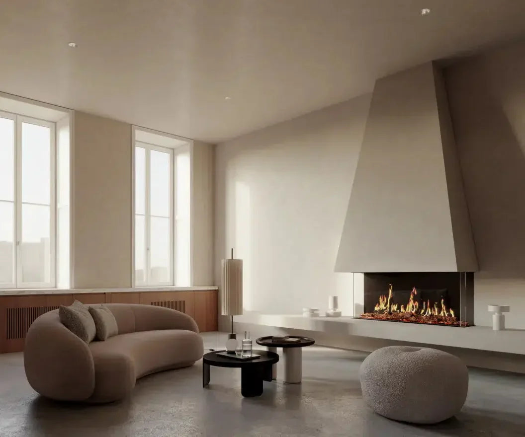 EcoSmart Fire Motion 30" Black Right Corner Electric Fireplace with Motion Picture Flame Technology by MAD Design Group