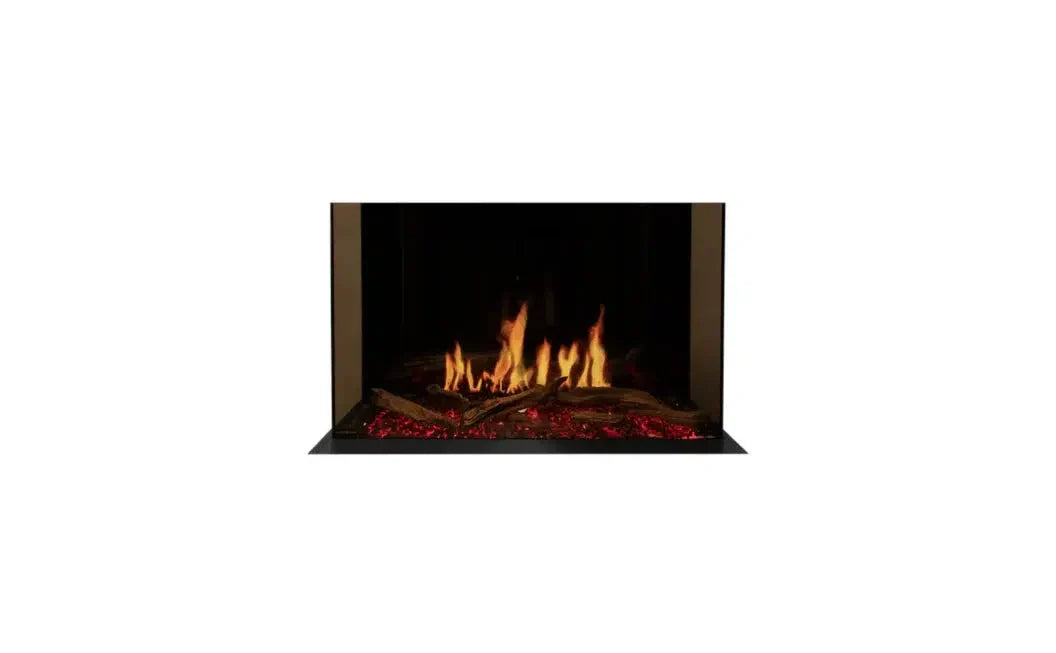 EcoSmart Fire Motion 30" Black Right Corner Electric Fireplace with Motion Picture Flame Technology by MAD Design Group