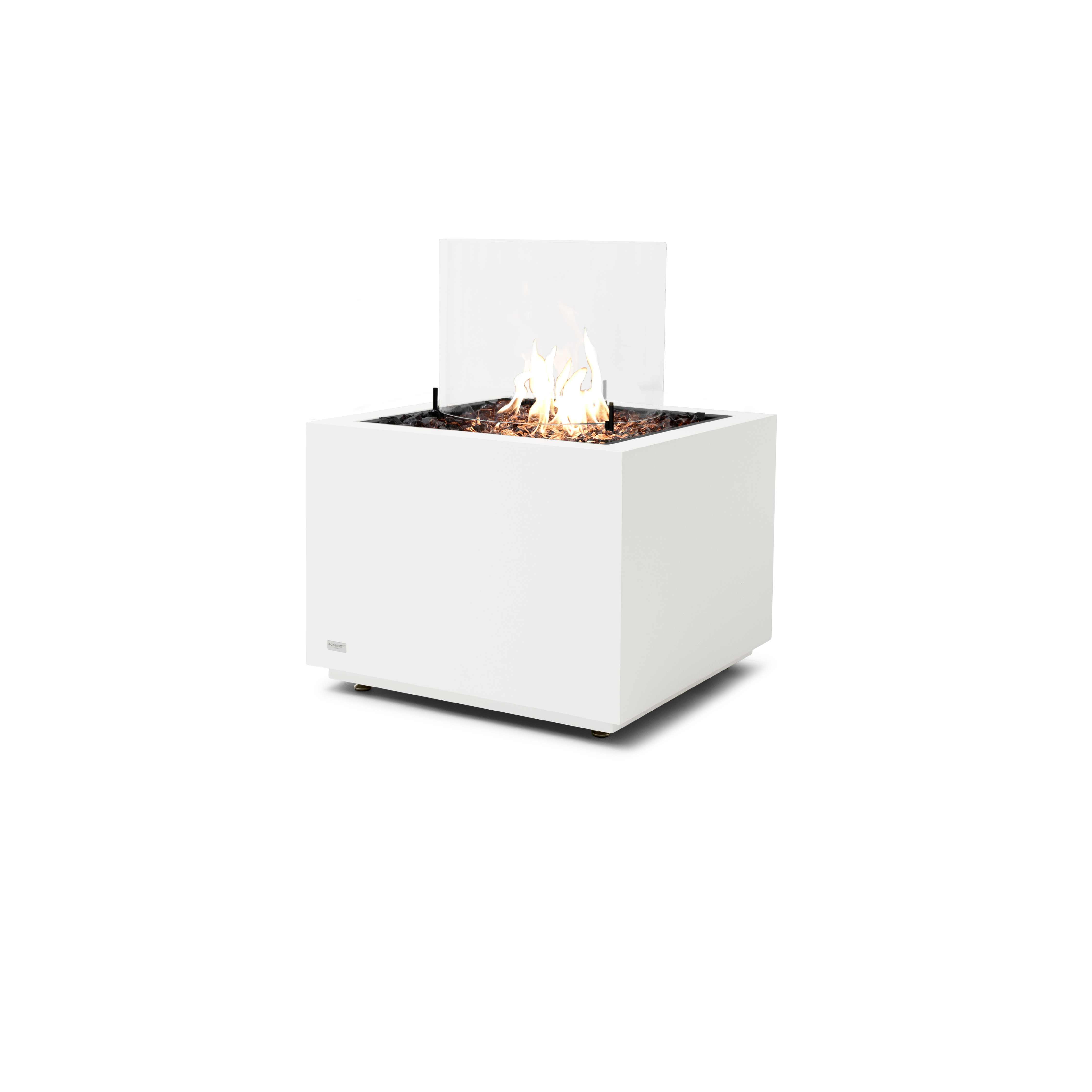 EcoSmart Fire Sidecar Bone 24" Freestanding Indoor Fire Table with Gas LP/NG Burner by Mad Design Group