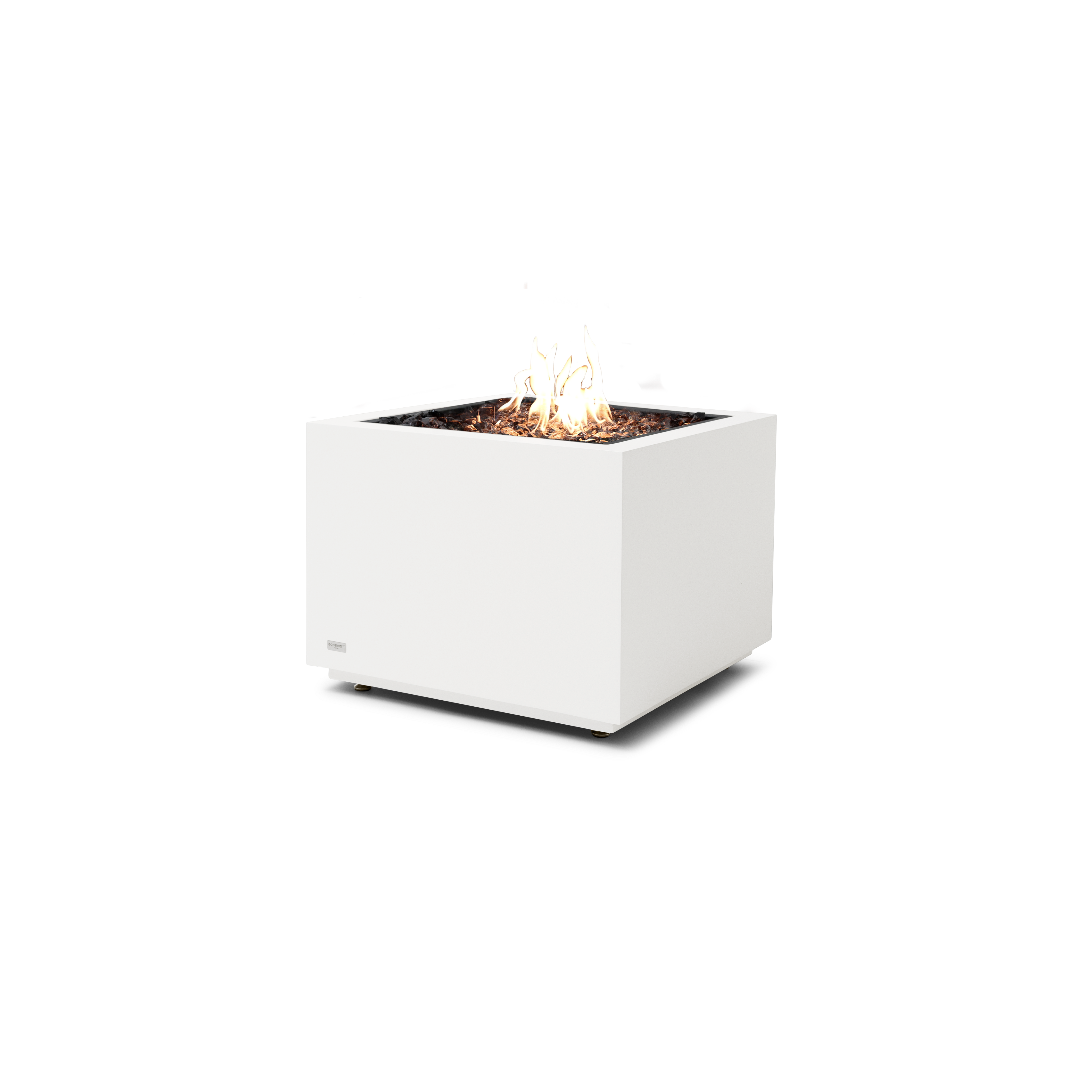 EcoSmart Fire Sidecar Bone 24" Freestanding Indoor Fire Table with Gas LP/NG Burner by Mad Design Group