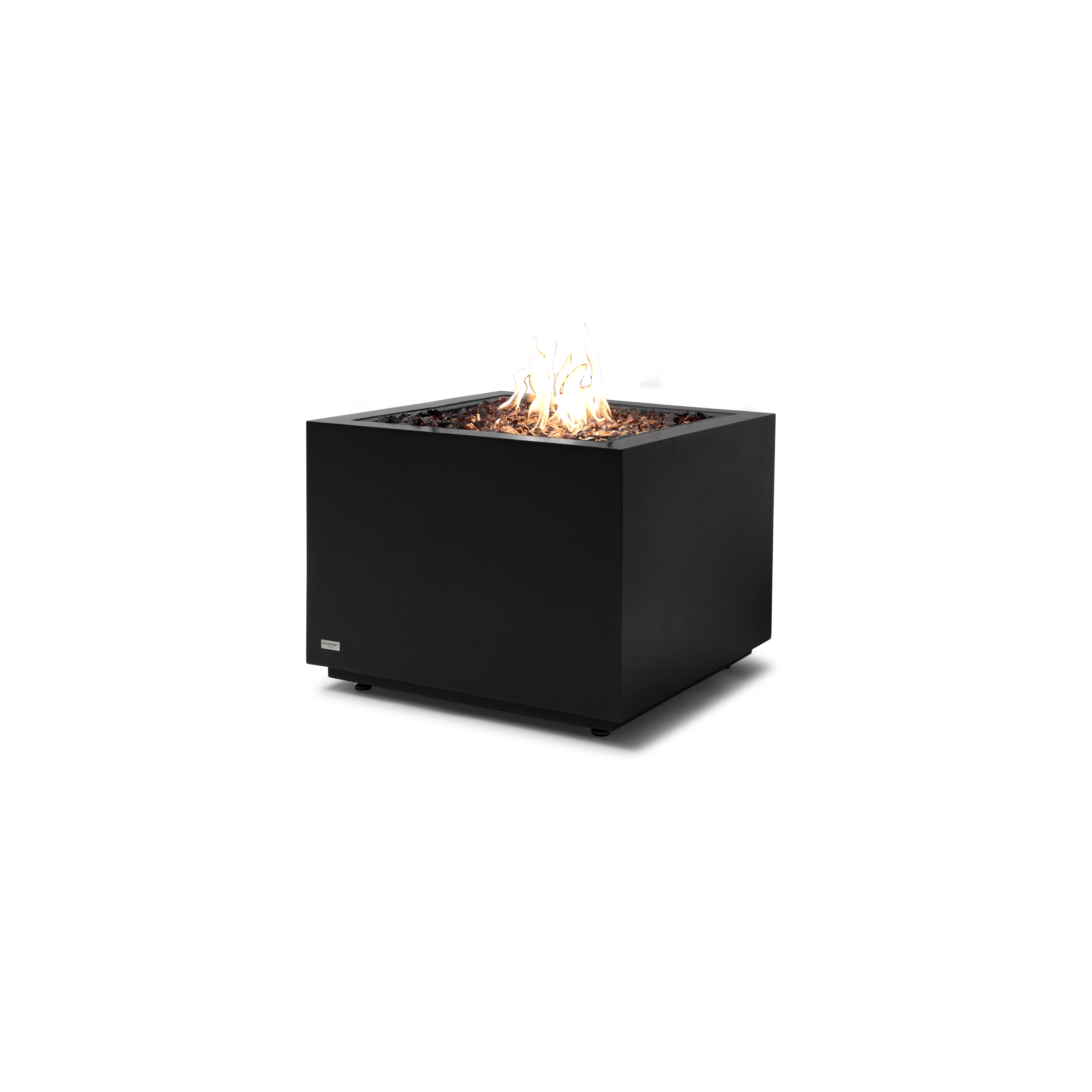 EcoSmart Fire Sidecar Graphite 24" Freestanding Indoor Fire Table with Decorative Burner Tray and Gas LP/NG Burner by Mad Design Group