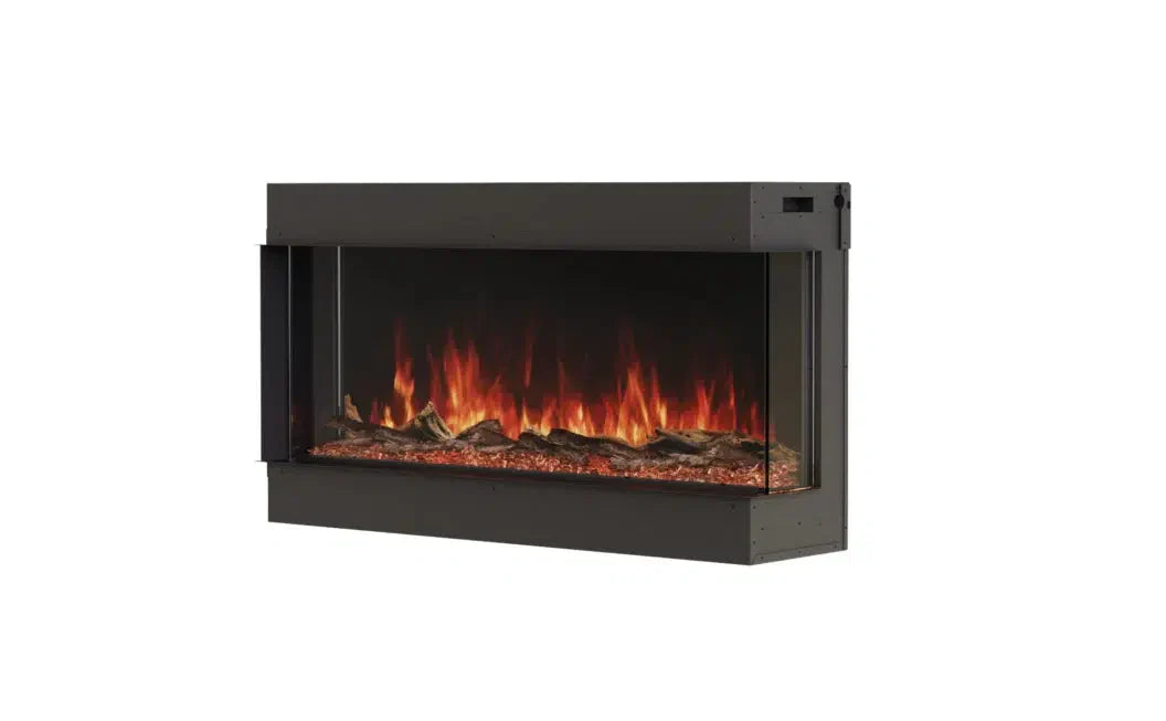 EcoSmart Fire Switch 44" Black Right Corner Electric Fireplace with Switch FX Technology by MAD Design Group