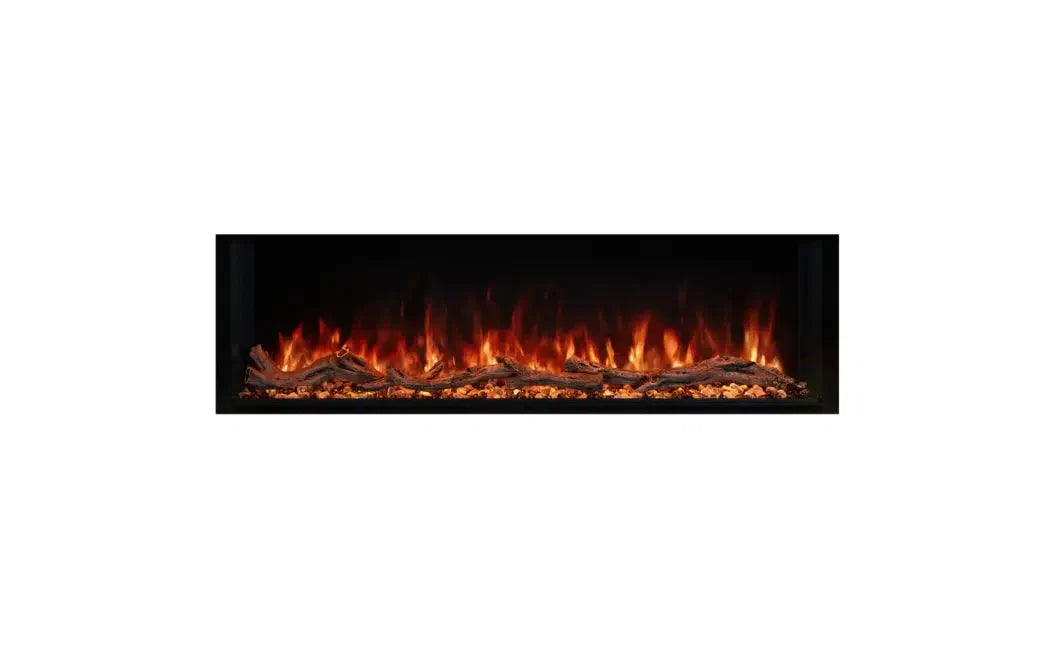 EcoSmart Fire Switch 56" Black Single Sided Electric Fireplace with Switch FX Technology by MAD Design Group