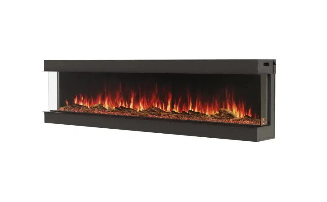 EcoSmart Fire Switch 96" Black Bay Electric Fireplace with Switch FX Technology by MAD Design Group