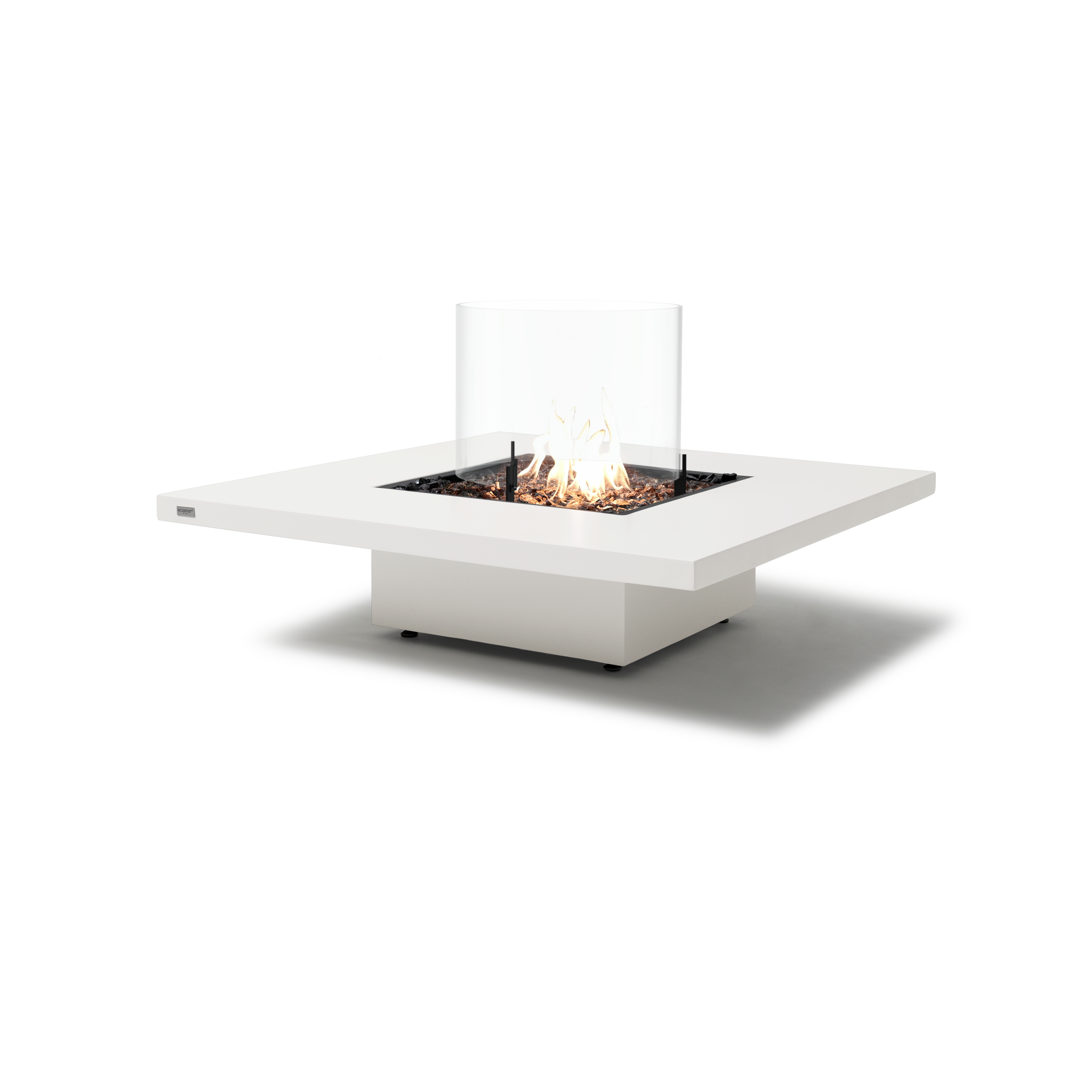 EcoSmart Fire Vertigo 40" Bone Freestanding Outdoor Fire Table with Gas LP/NG Burner – All-Weather Floating Design by MAD Design Group