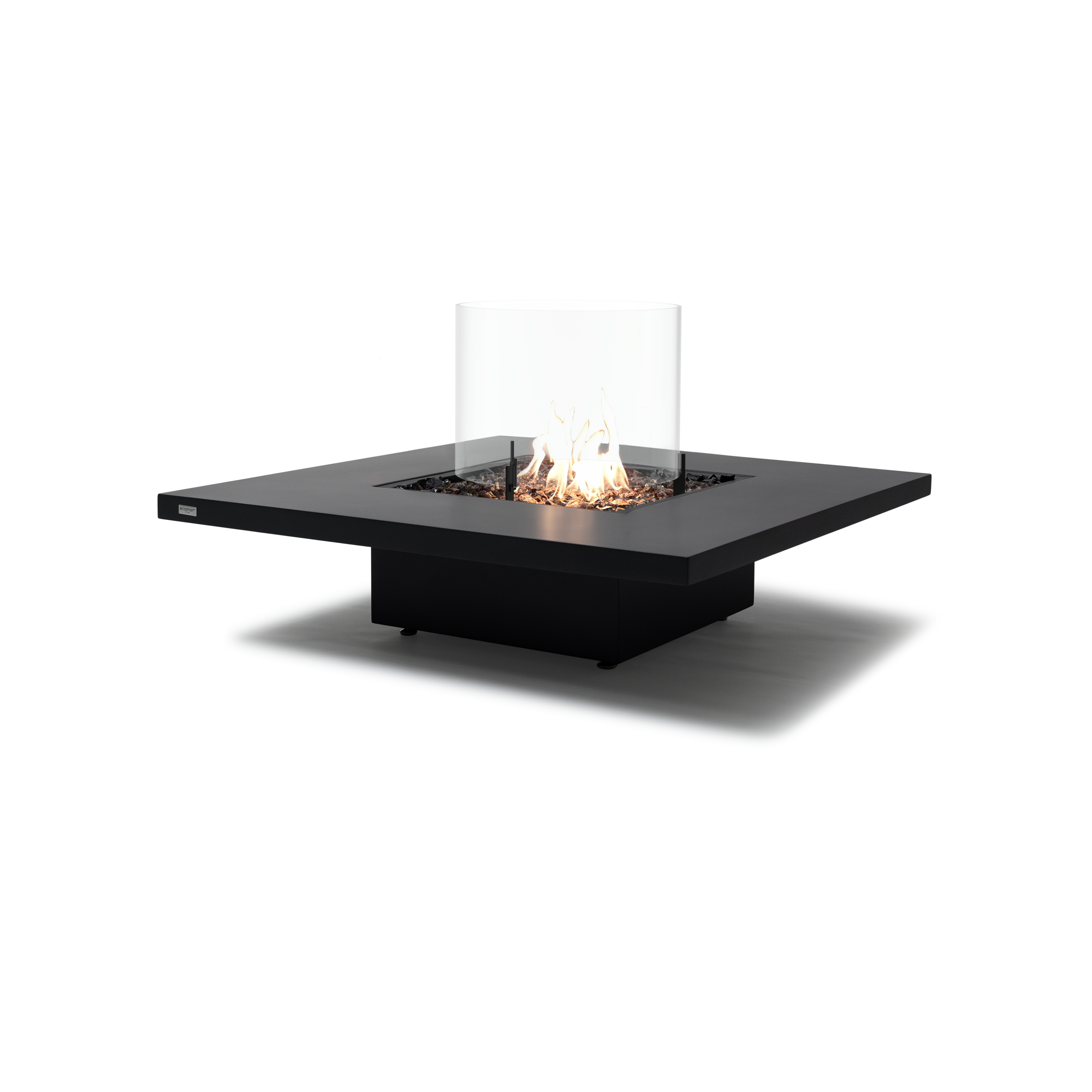 EcoSmart Fire Vertigo 40" Graphite Freestanding Outdoor Fire Table with Gas LP/NG Burner – Weather-Resistant Floating Design by MAD Design Group
