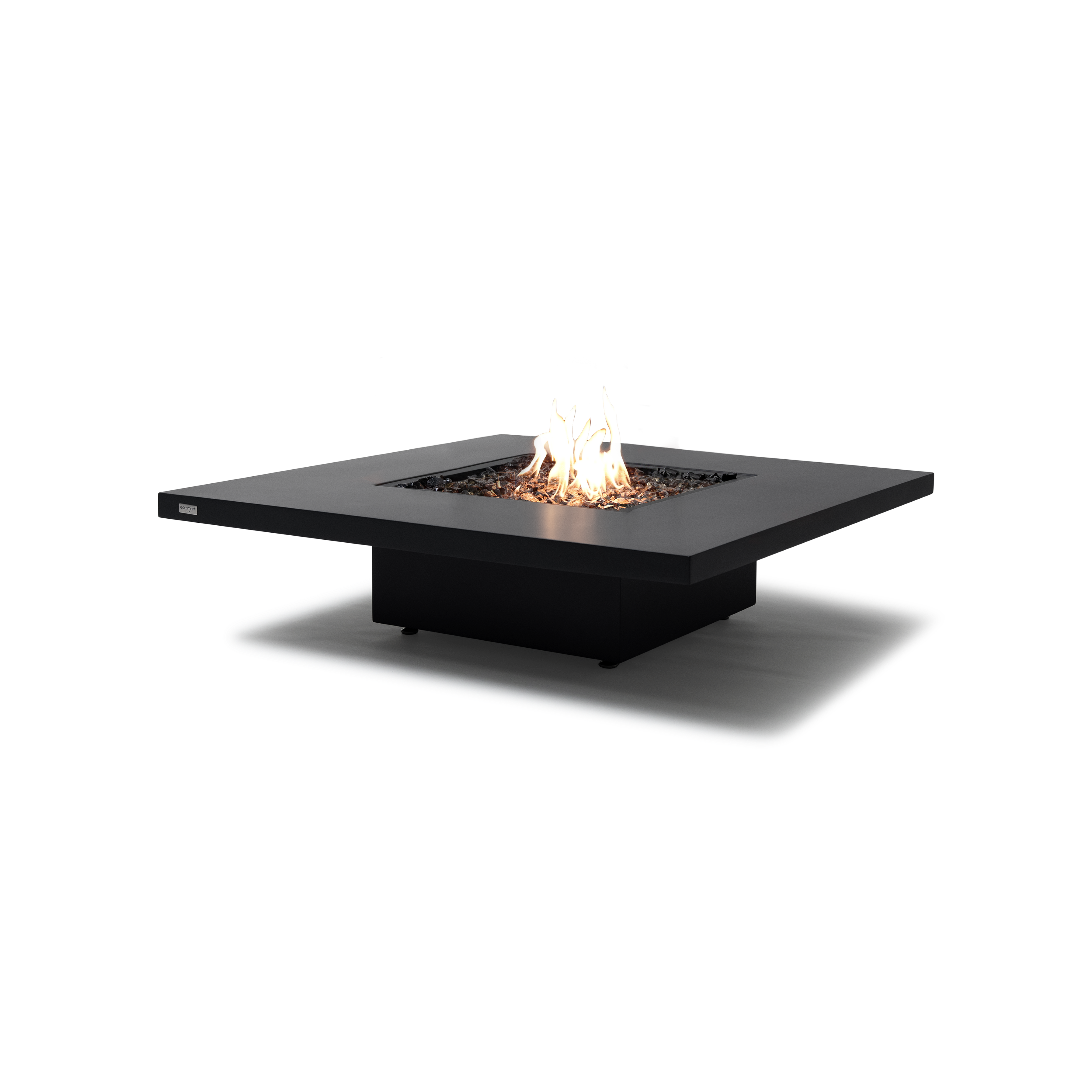 EcoSmart Fire Vertigo 40" Graphite Freestanding Outdoor Fire Table with Gas LP/NG Burner – Weather-Resistant Floating Design by MAD Design Group