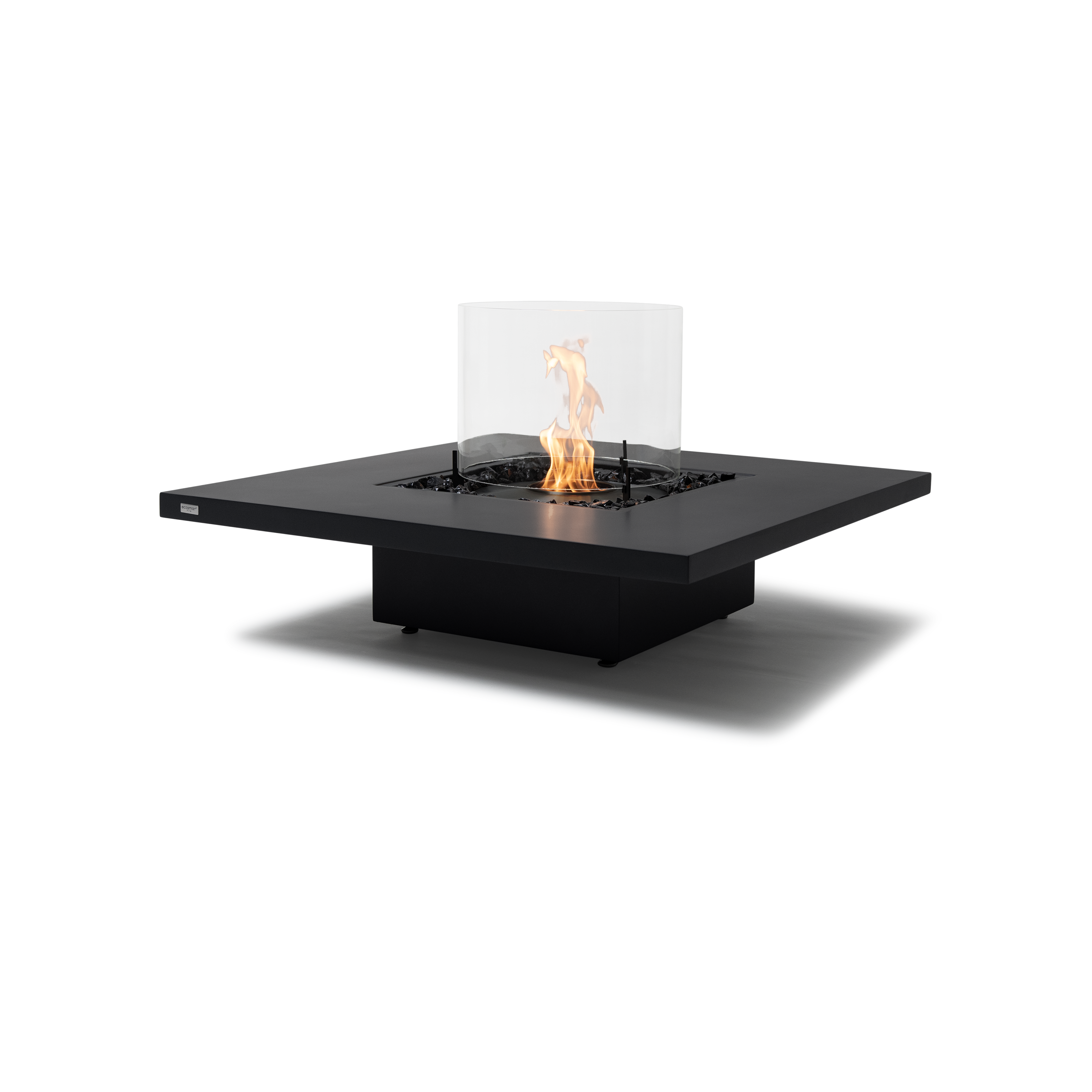 EcoSmart Fire Vertigo 40" Graphite Freestanding Indoor Fire Table with Black Burner – Sleek Concrete Surface by MAD Design Group