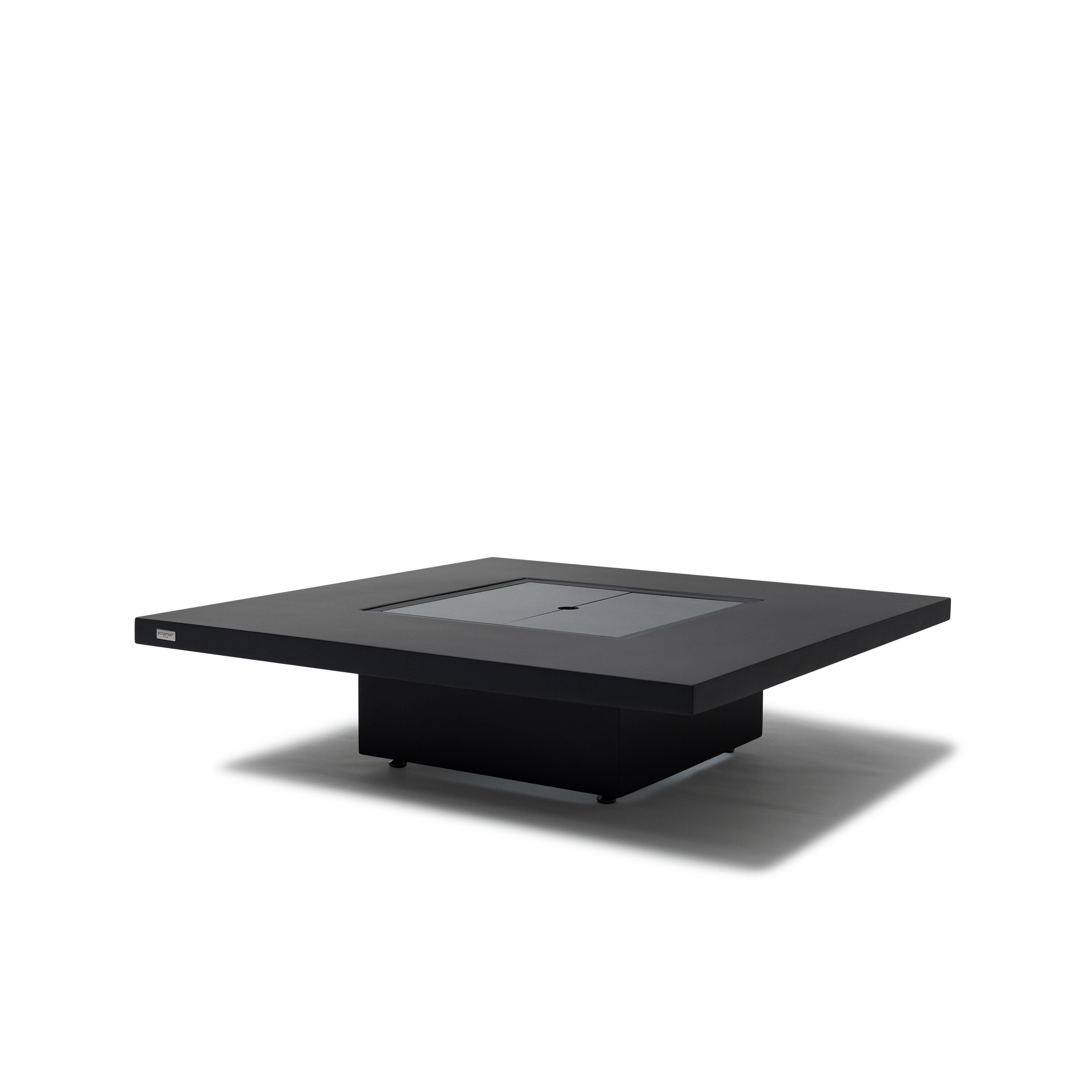 EcoSmart Fire Vertigo 40" Graphite Freestanding Indoor Fire Table with Black Burner – Sleek Concrete Surface by MAD Design Group