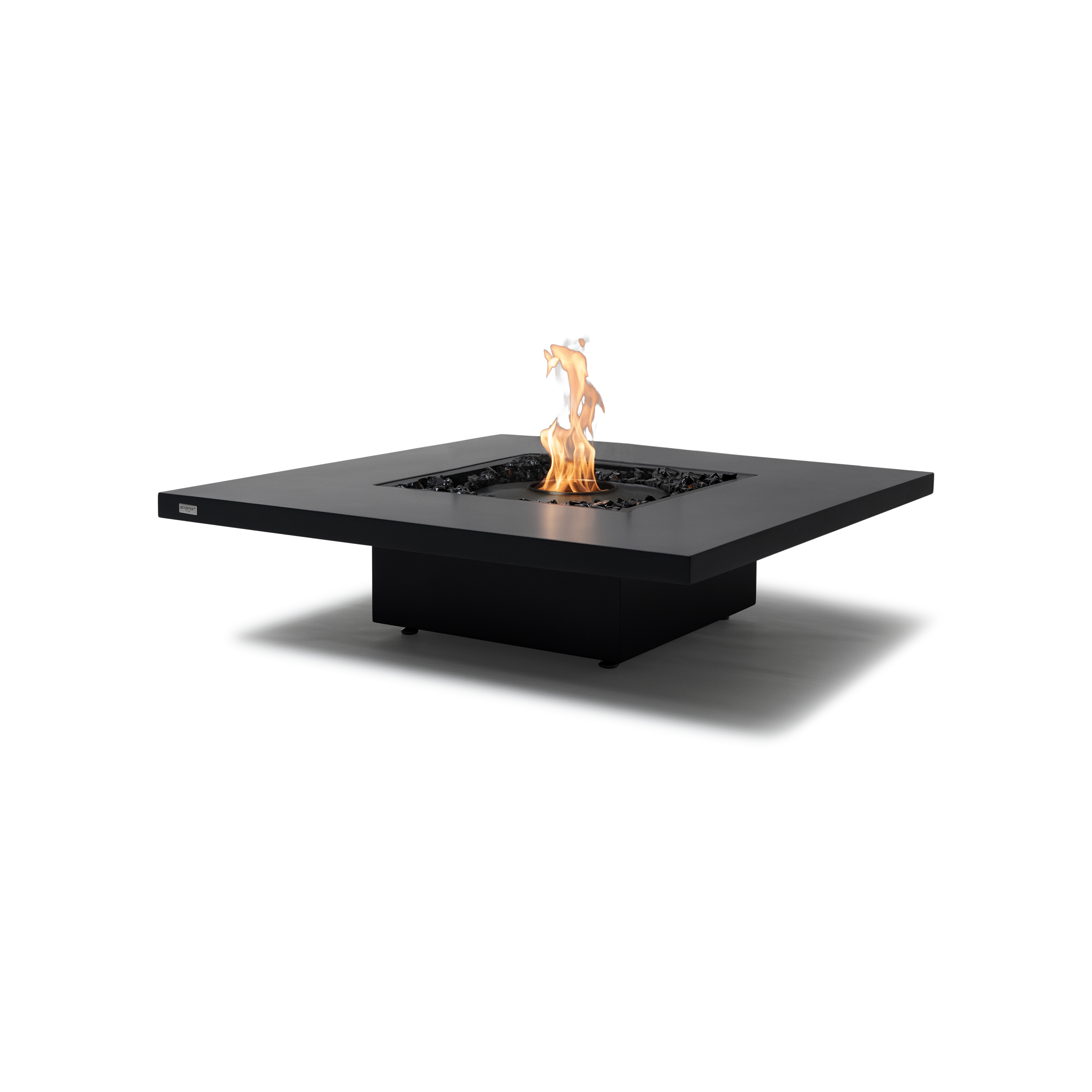 EcoSmart Fire Vertigo 40" Graphite Freestanding Indoor Fire Table with Black Burner – Sleek Concrete Surface by MAD Design Group