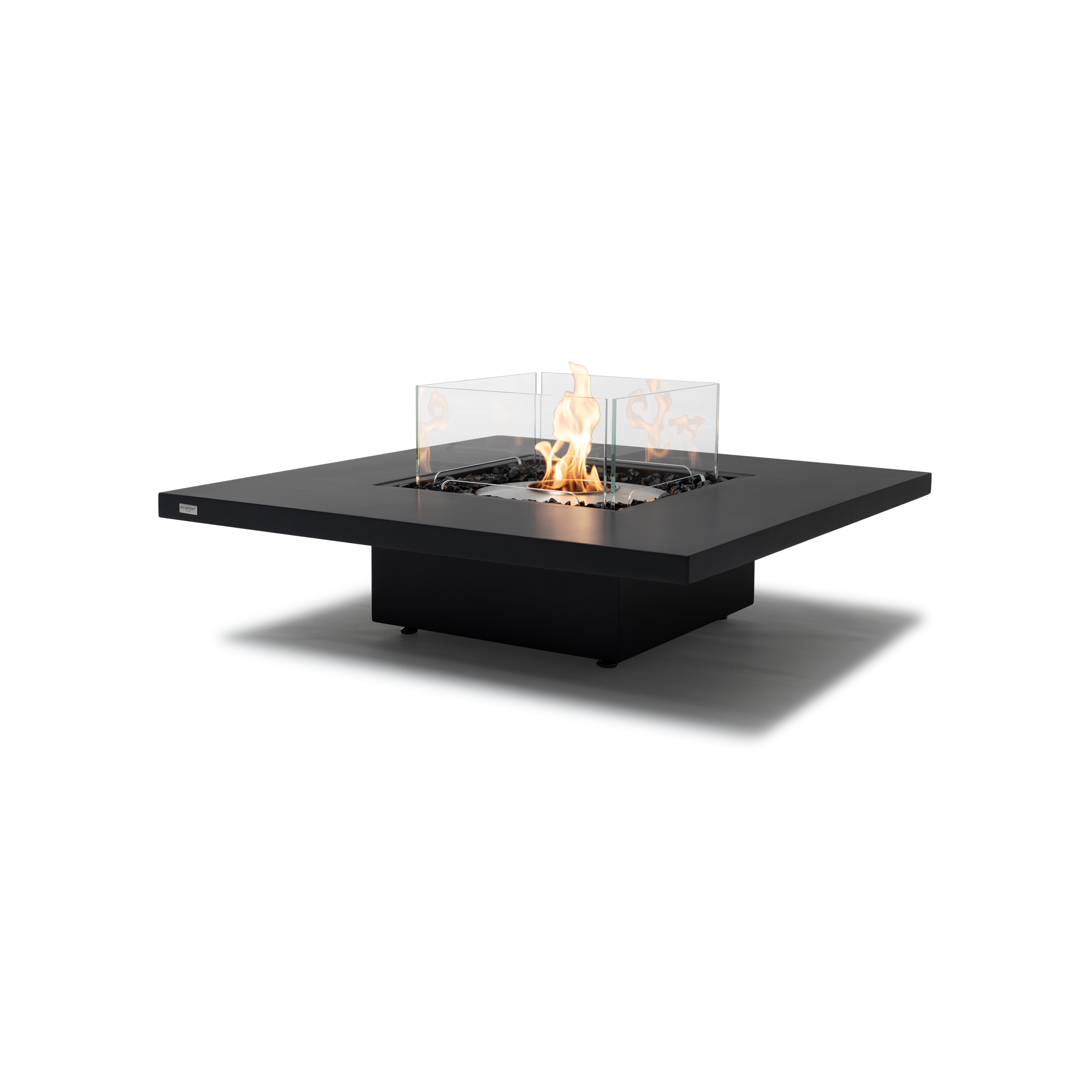 EcoSmart Fire Vertigo 40" Graphite Freestanding Indoor Fire Table with Stainless Steel Burner – All-Weather Floating Design by MAD Design Group