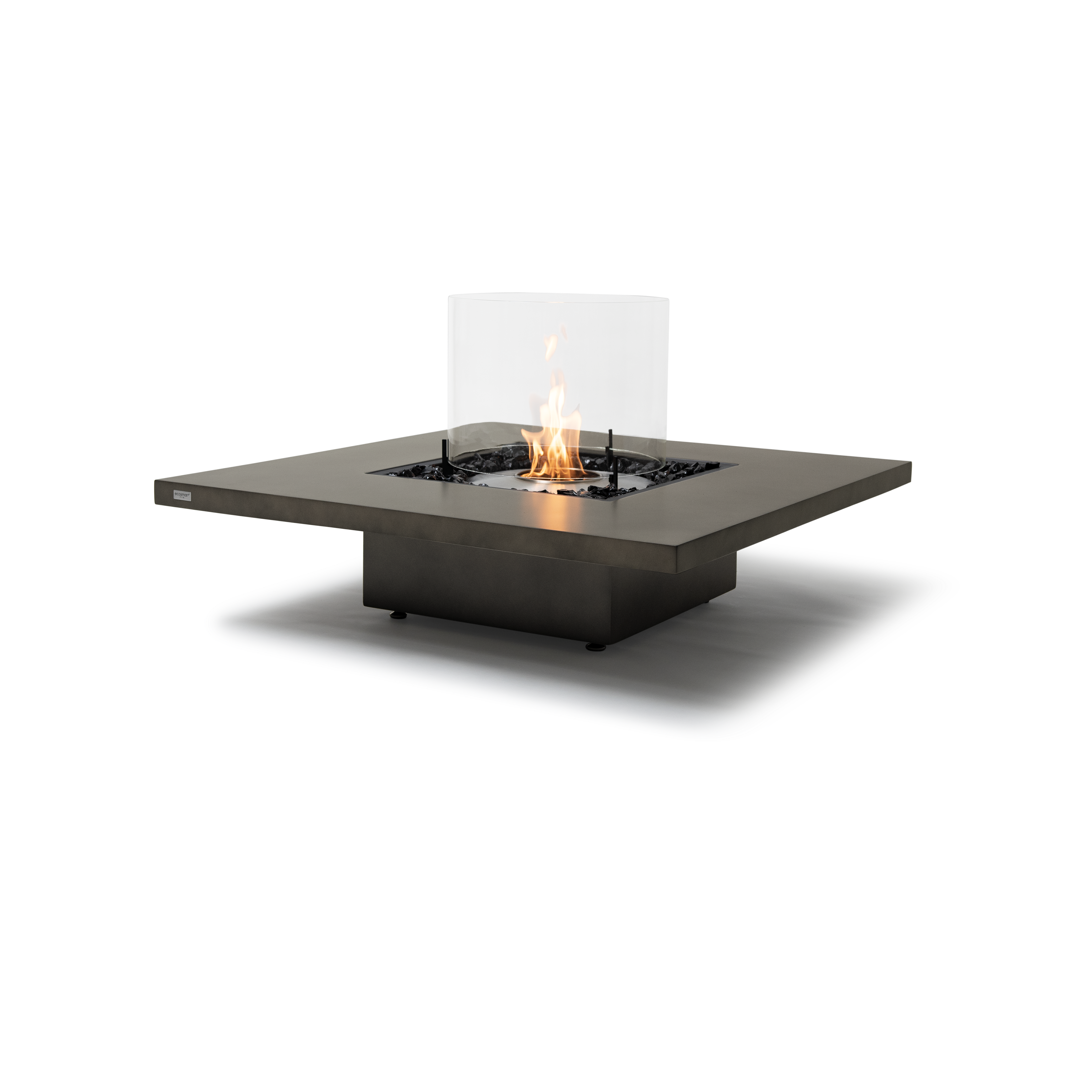 EcoSmart Fire Vertigo 40" Natural Freestanding Indoor Fire Table with Stainless Steel Burner – All-Weather Floating Design by MAD Design Group