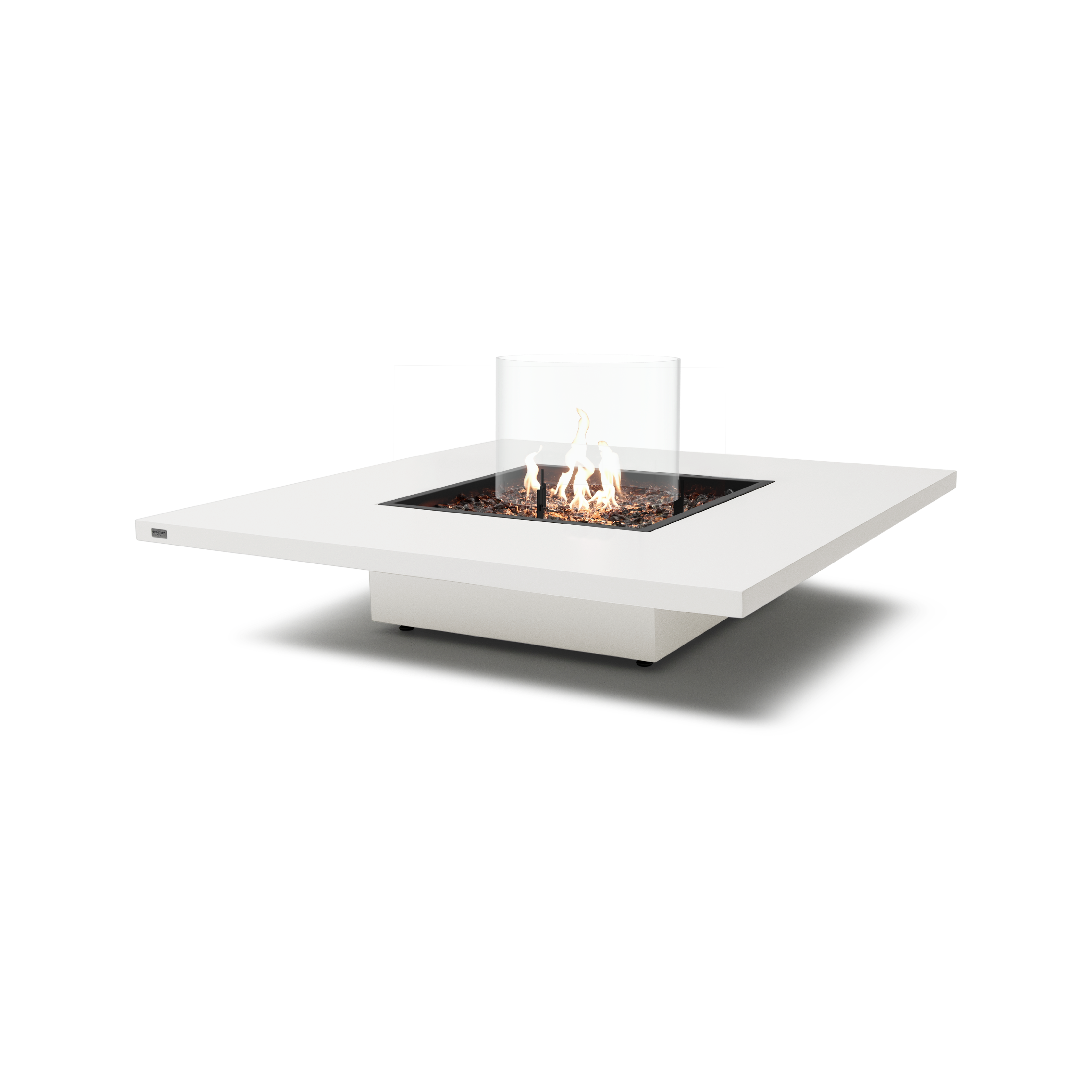 EcoSmart Fire Vertigo 50" Bone Freestanding Fire Table with Gas LP/NG Burner and Floating Base by Mad Design Group
