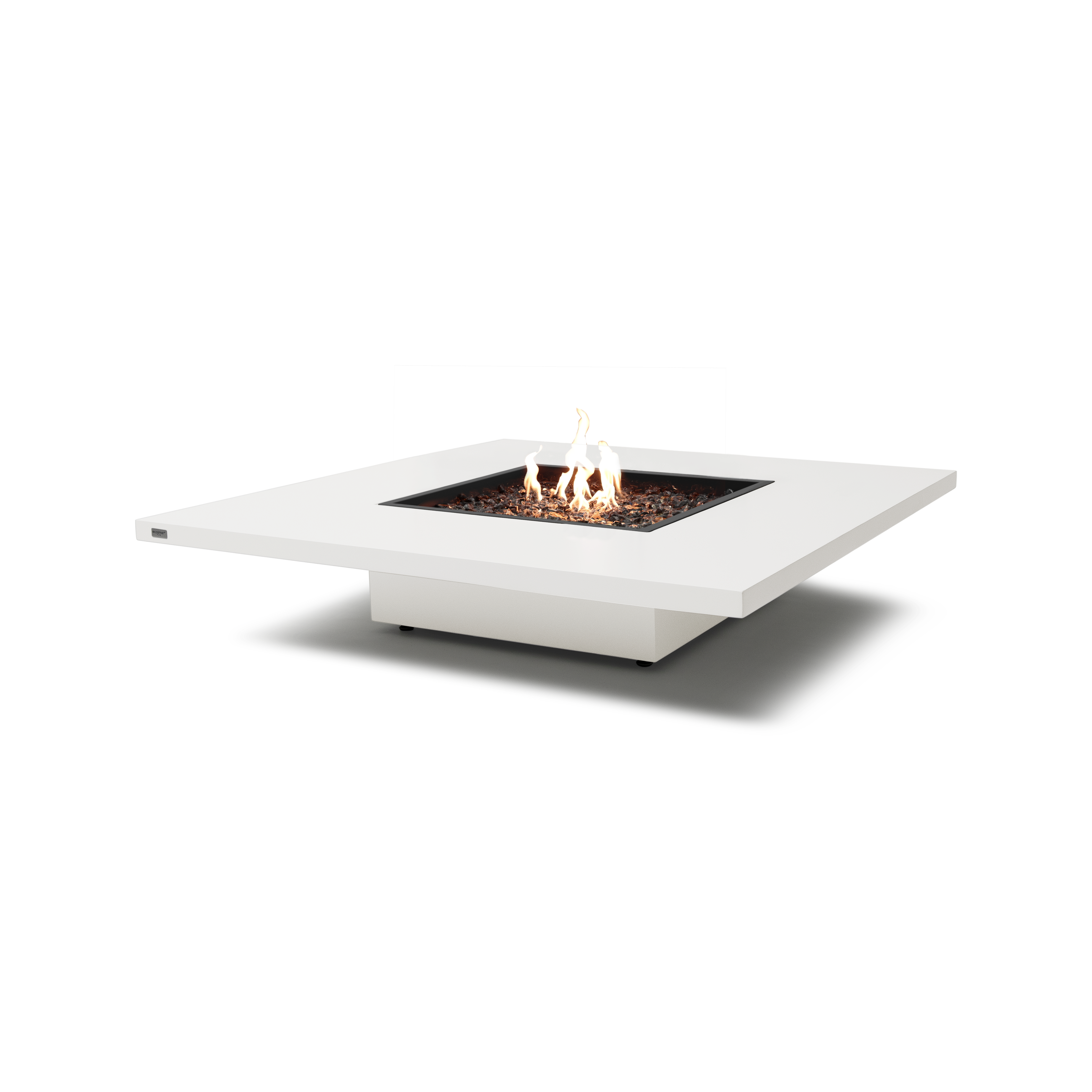 EcoSmart Fire Vertigo 50" Bone Freestanding Fire Table with Gas LP/NG Burner and Floating Base by Mad Design Group
