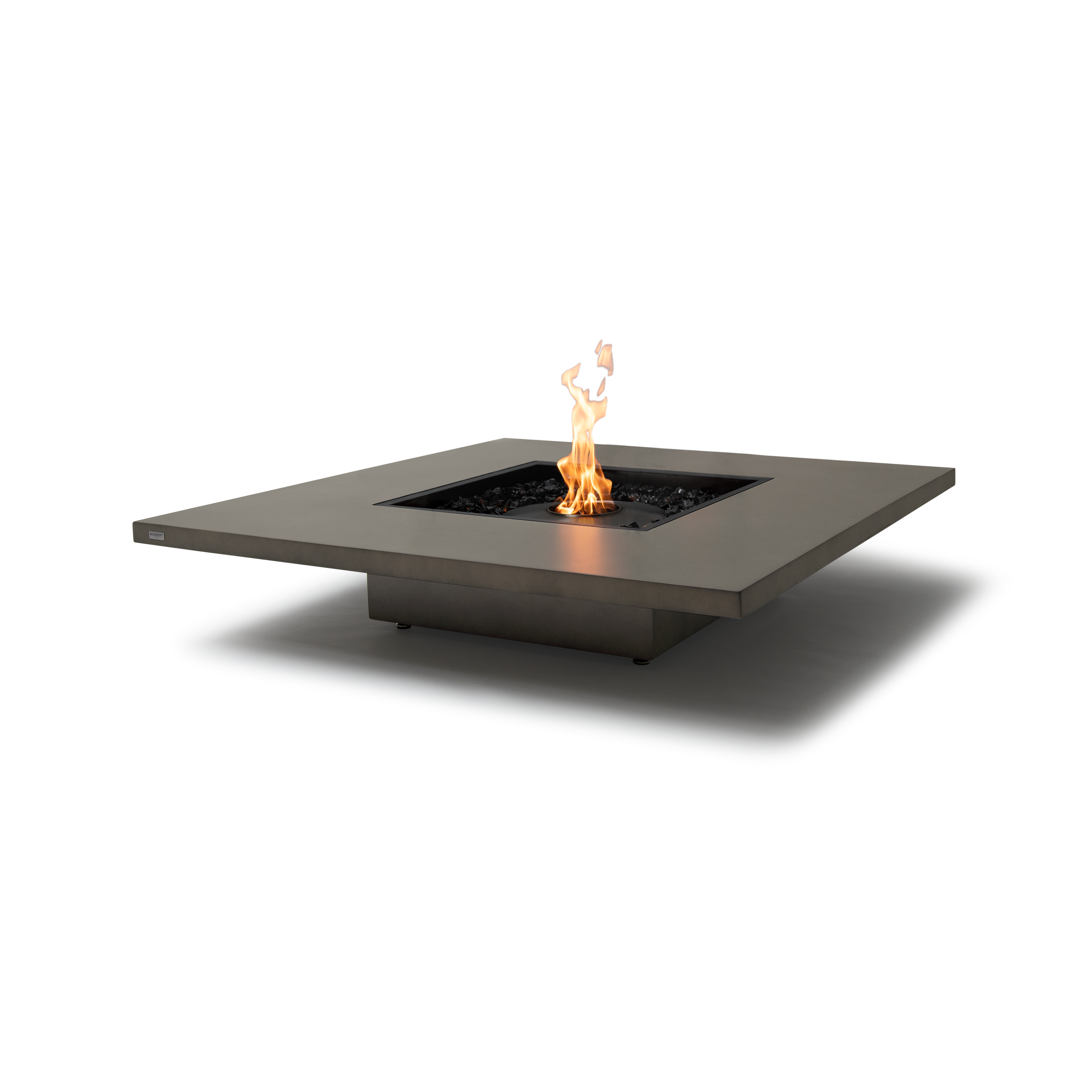 EcoSmart Fire Vertigo 50" Natural Freestanding Outdoor Fire Table with Black Burner and Floating Design by MAD Design Group