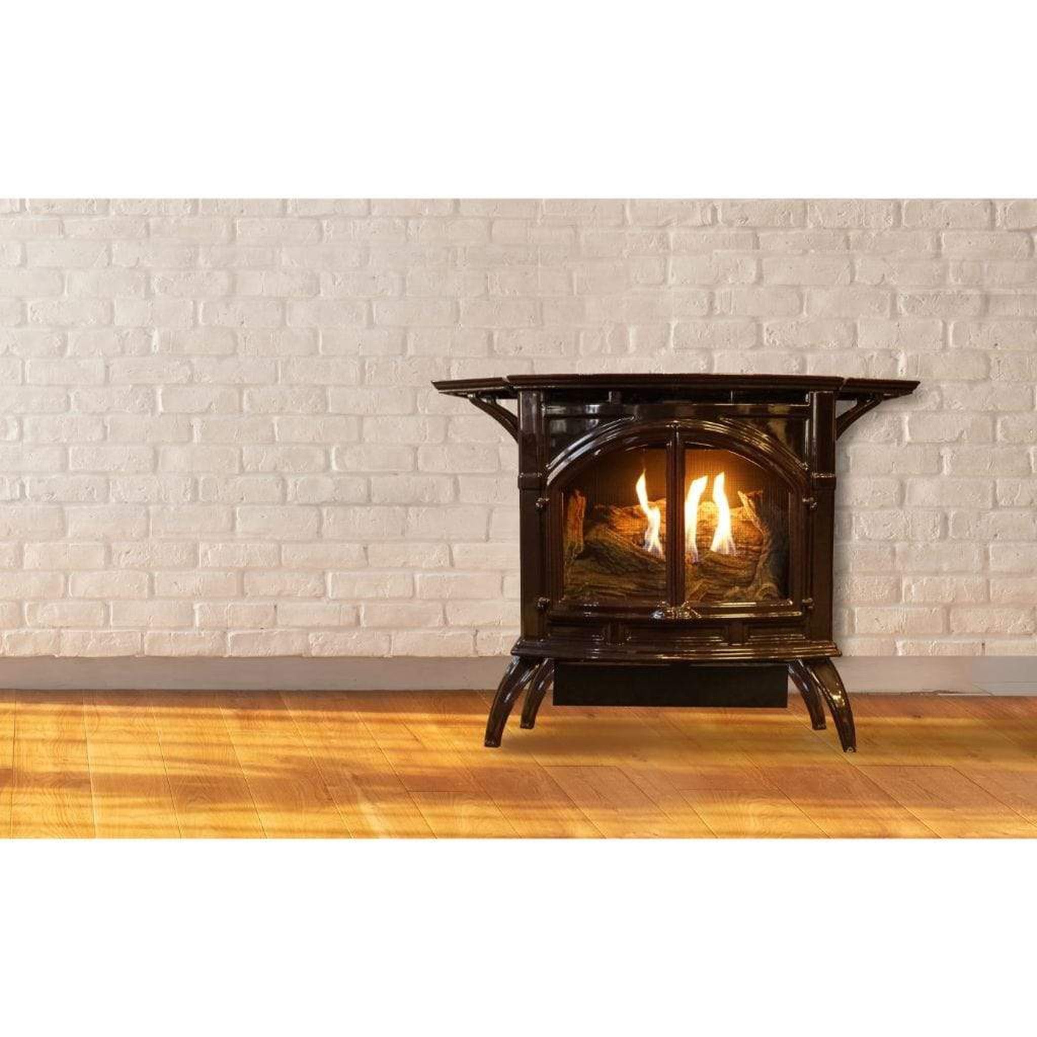 Empire Spirit 22" Mahogany Vent-Free Natural Gas Cast Iron Stove with Intermittent Pilot Control