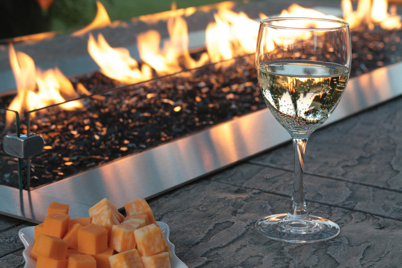Empire | Carol Rose 60" Multicolor LED Lighting Manual Outdoor Linear Fire Pit