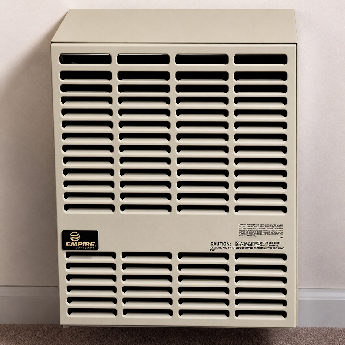 Empire DV215SG 20" Beige Millivolt Control Direct Vent Wall Furnace