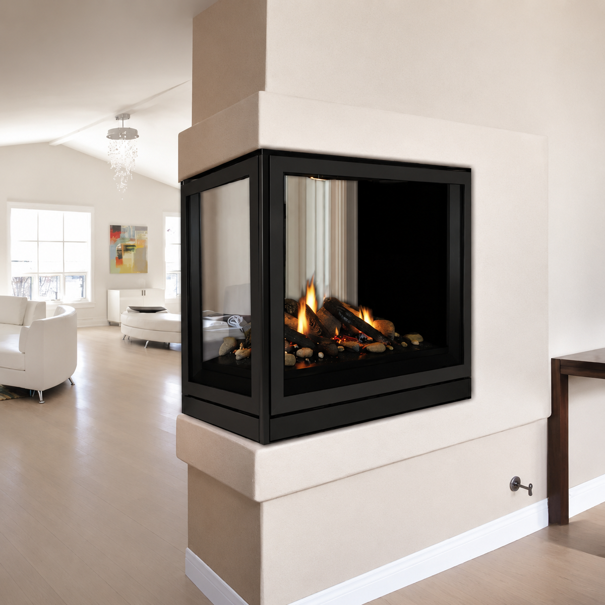 Empire Tahoe Clean Face Peninsula 36" Multi-Sided Direct Vent Gas Fireplace